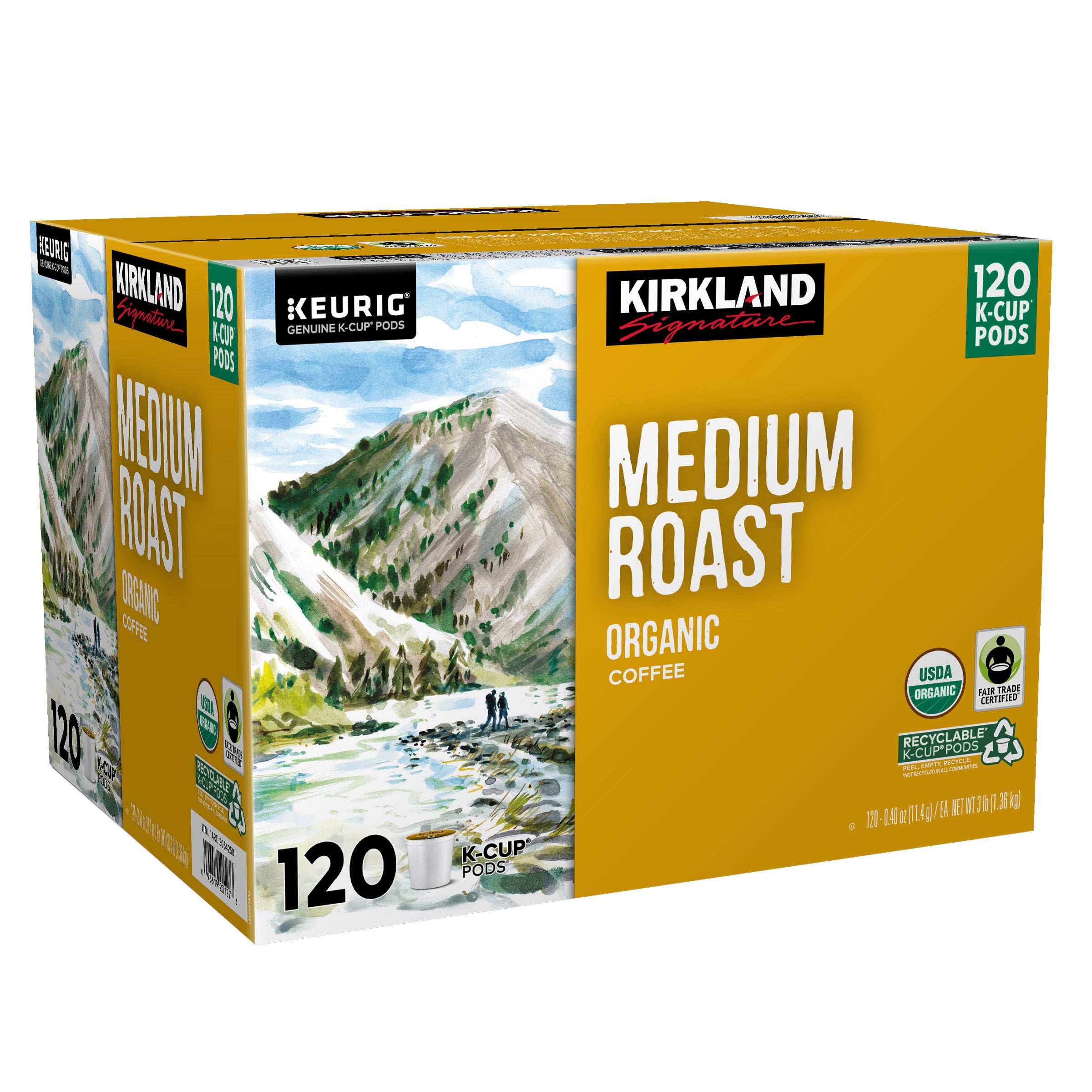 KIRKLAND SIGNATURE SUMMIT ROAST 120 CT ORGANIC K-CUPS