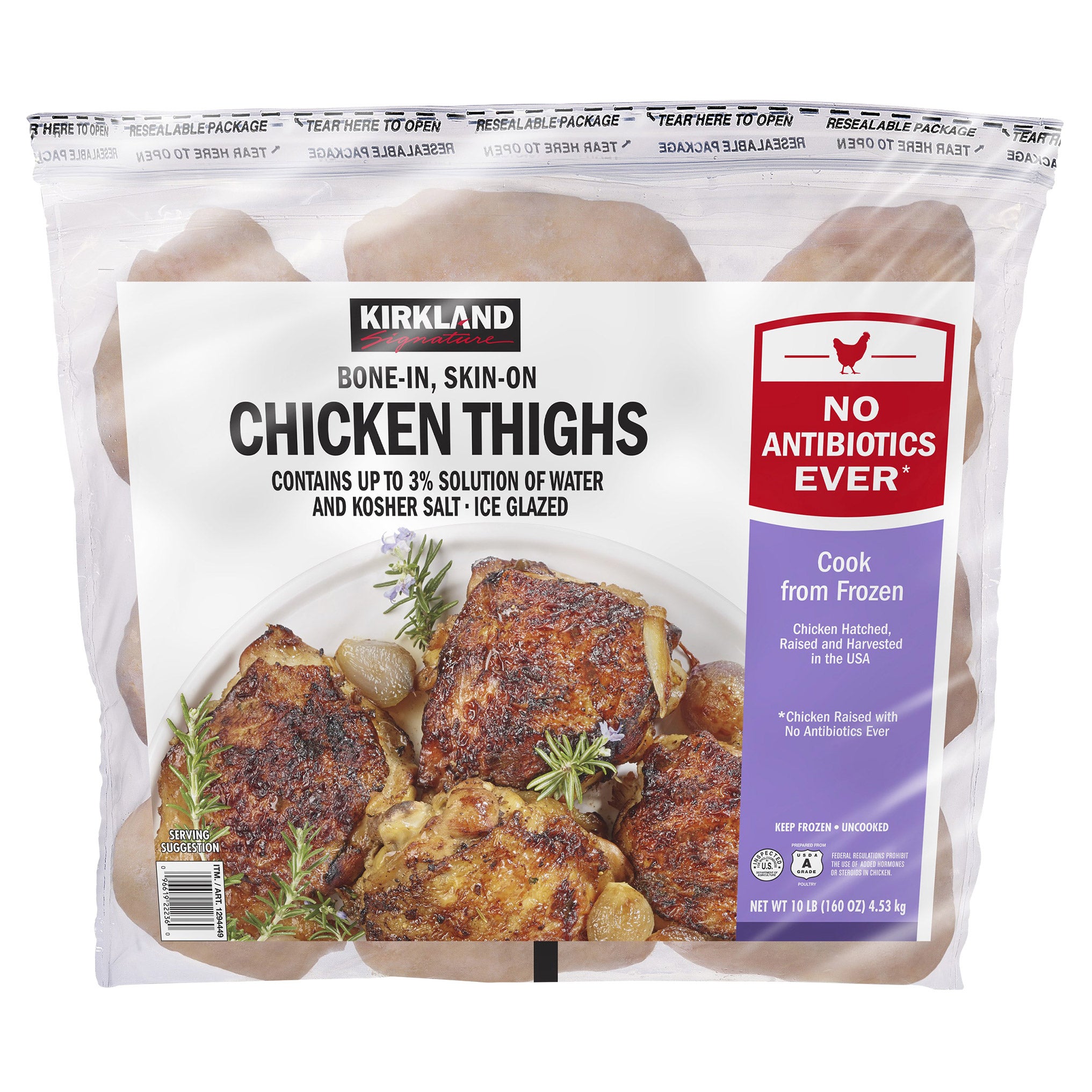 KIRKLAND SIGNATURE CHICKEN THIGHS 10 LBS