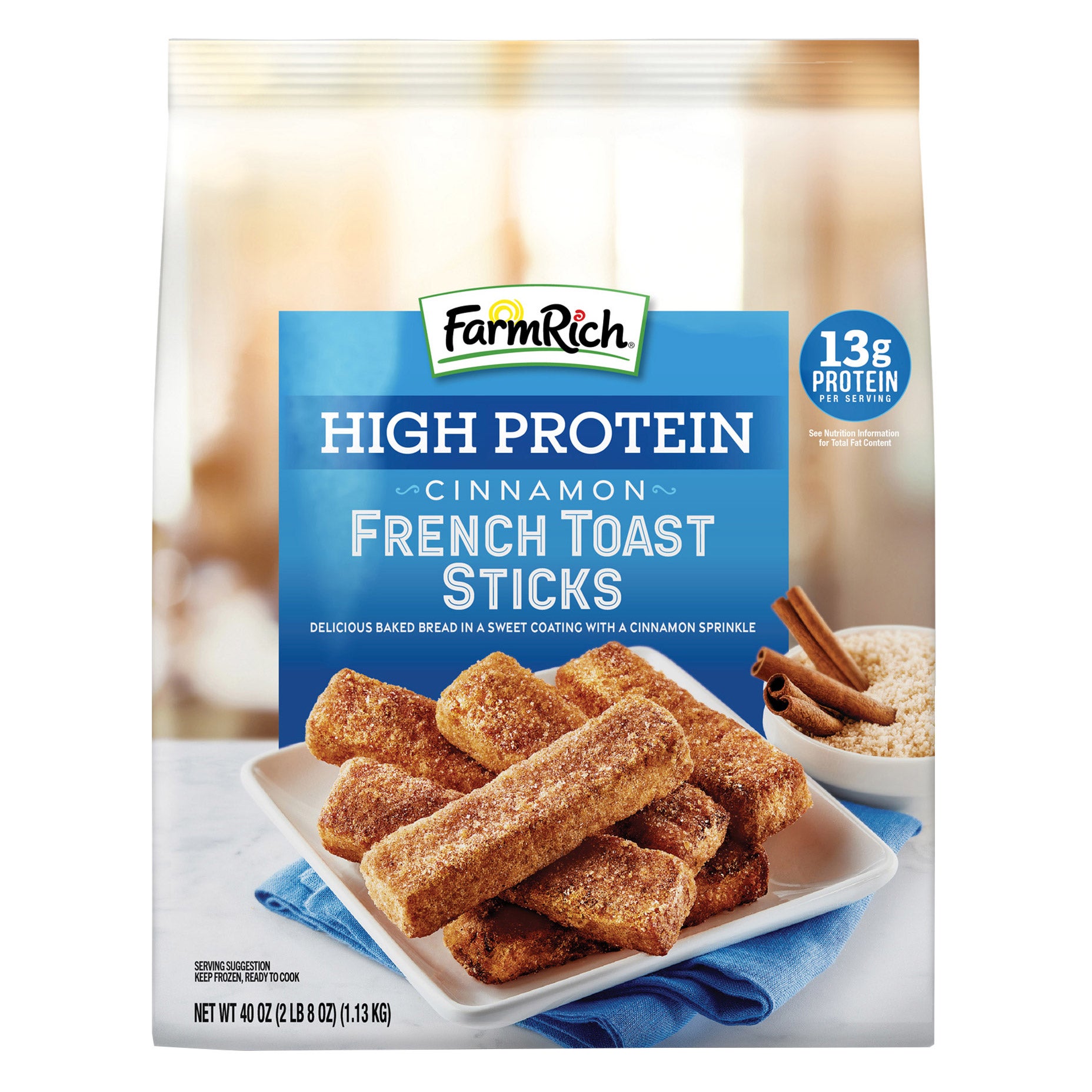 FARM RICH HIGH PROTEIN FRENCH TOAST STICKS 40 OZ - Image 1