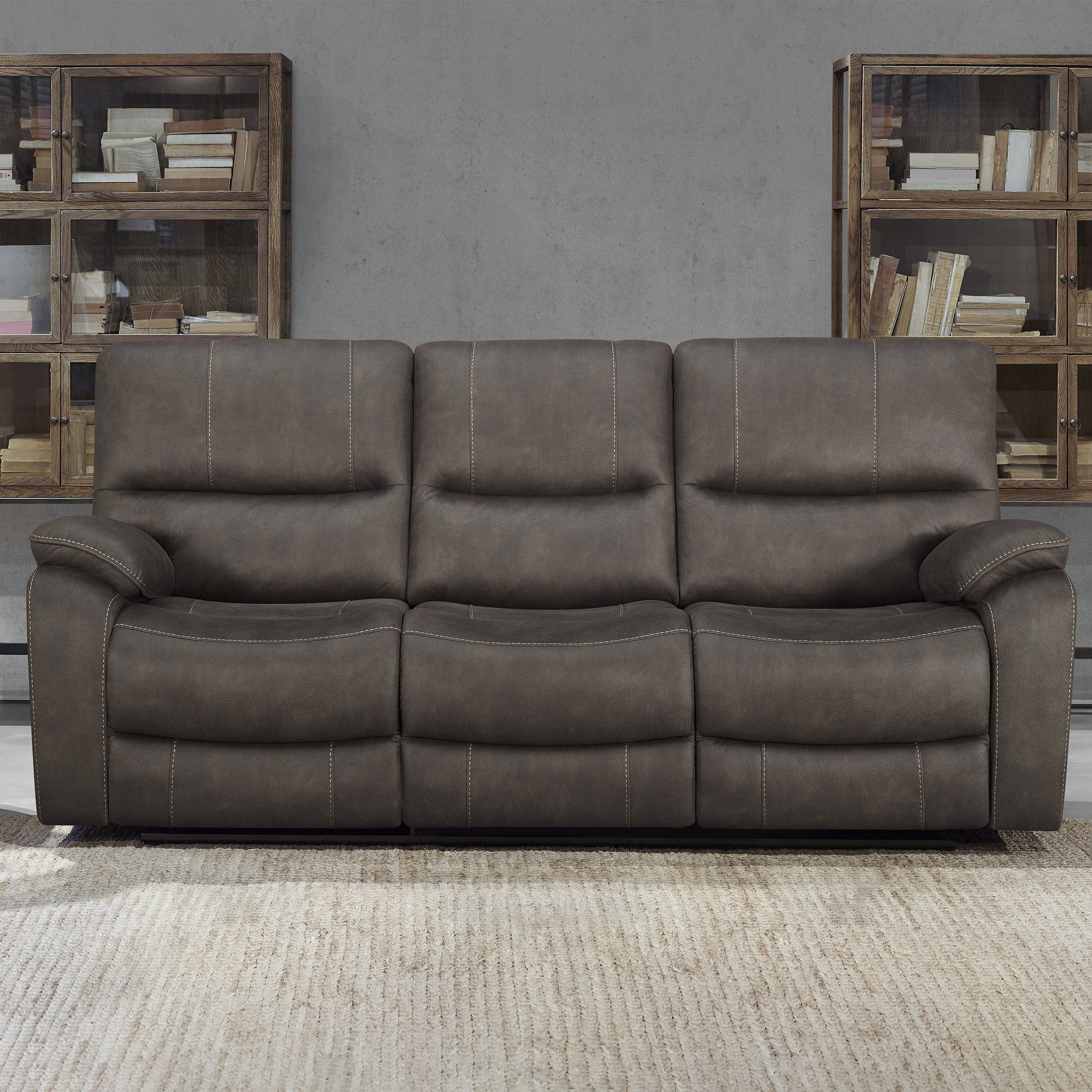 BARCALOUNGER FABRIC RECLINING SOFA - Image 1