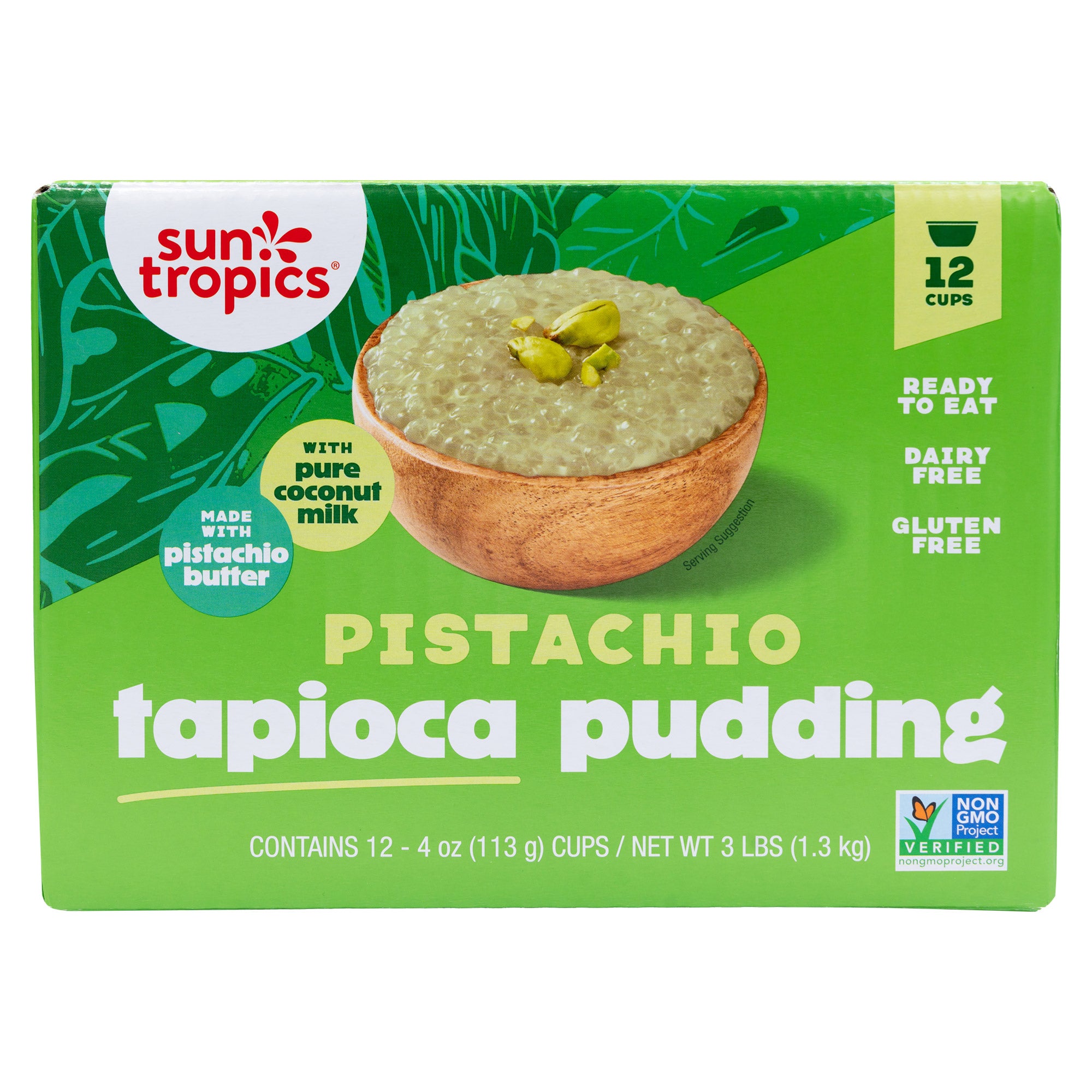 SUN TROPICS PISTACHIO TAPIOCA PUDDING 12 / 4 OZ - Image 1