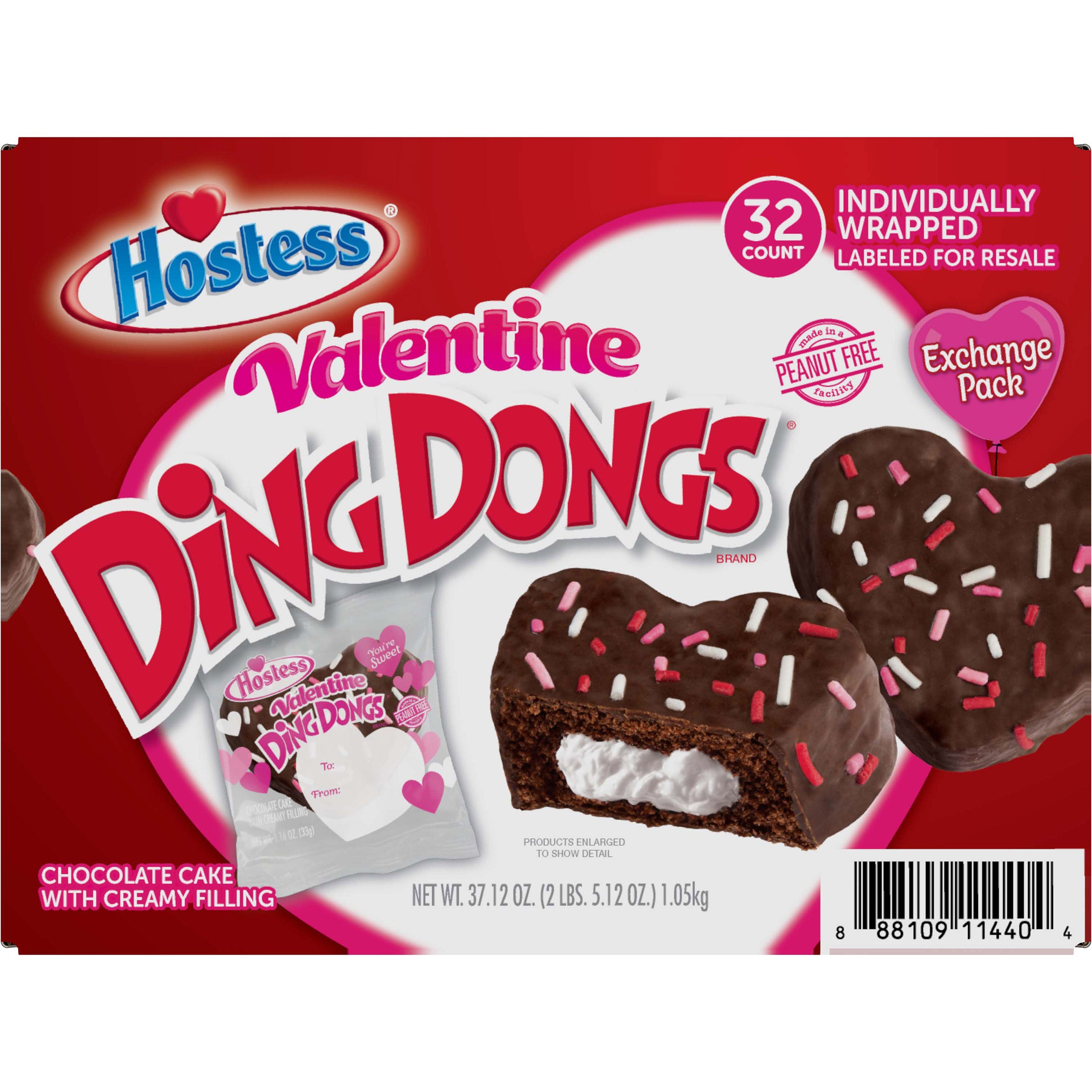 HOSTESS VALENTINE DING DONGS 32 COUNT