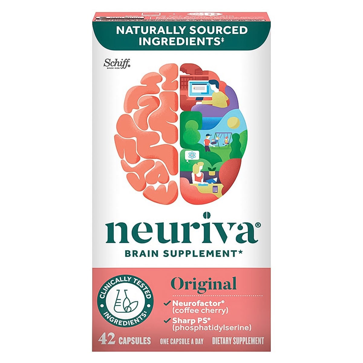 NEURIVA ORIGINAL BRAIN SUPPLEMENT 42 CT CAPSULES - Image 1
