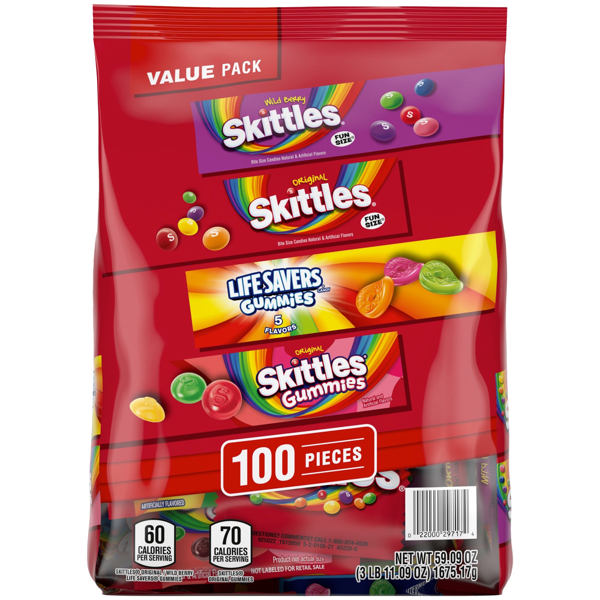 SKITTLES & LIFESAVERS VARIETY BAG 100 CT - Image 1