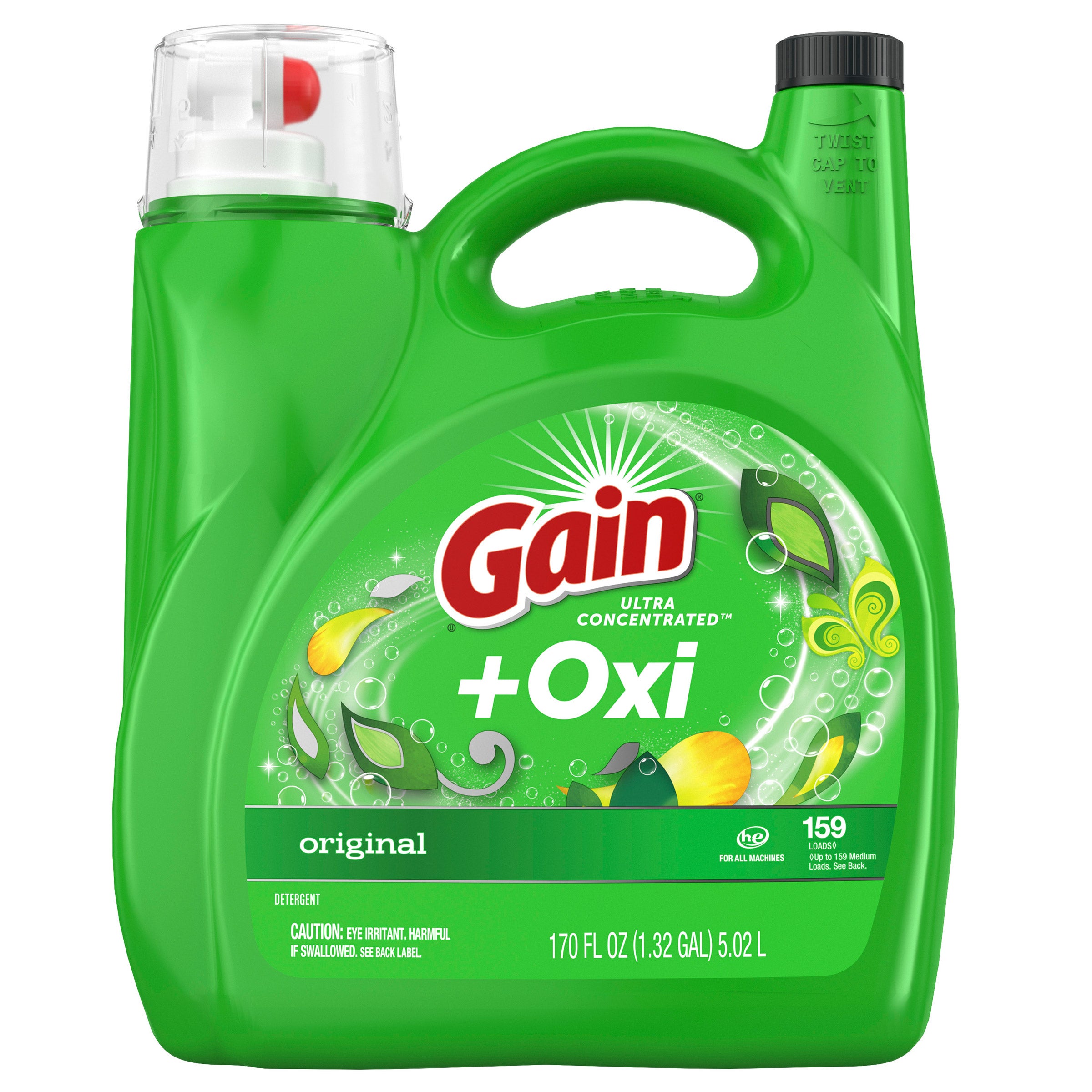 GAIN + OXI LIQUID DETERGENT 159 LOADS / 170 OZ