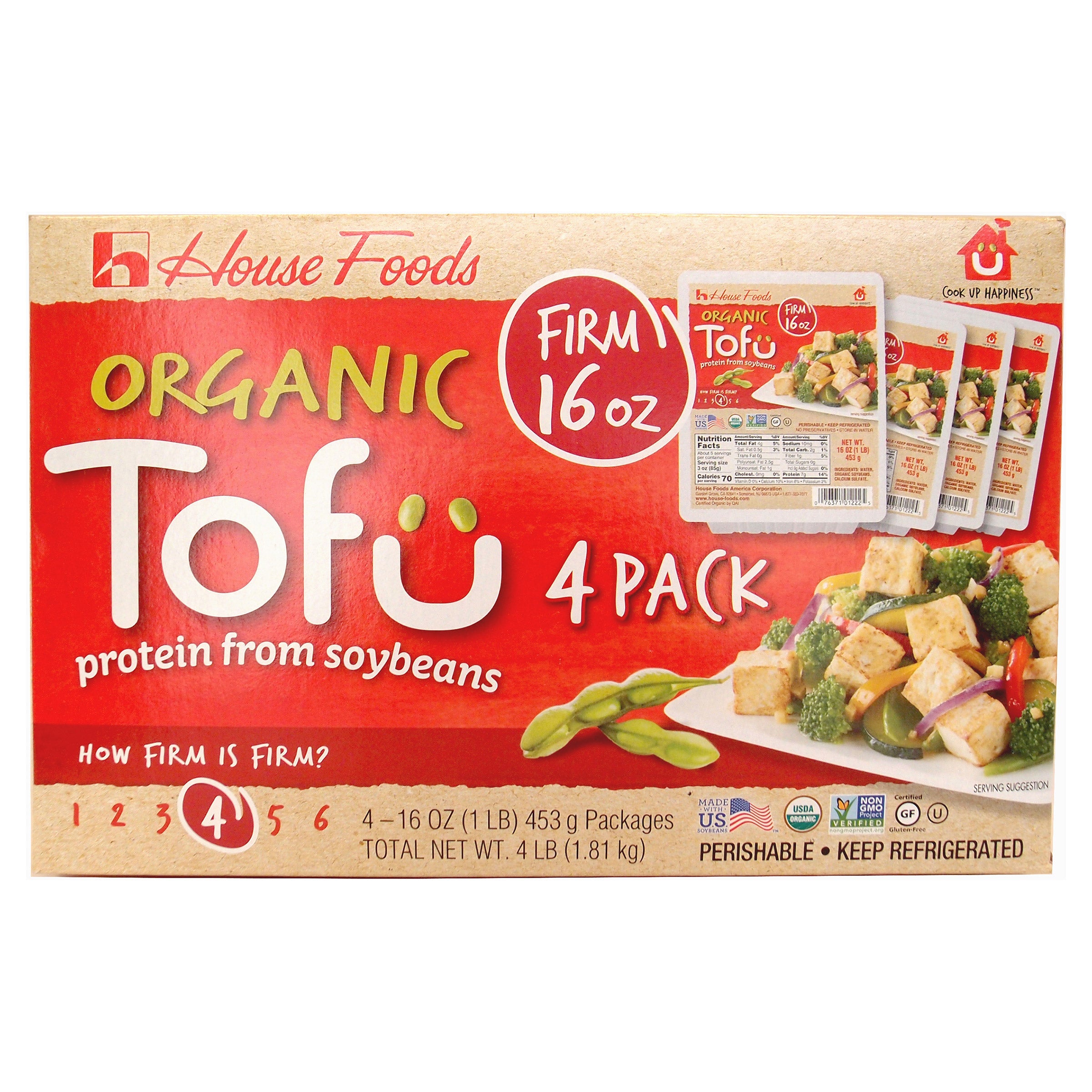 HOUSE FOODS ORGANIC FIRM TOFU 4/16 OZ - Image 1