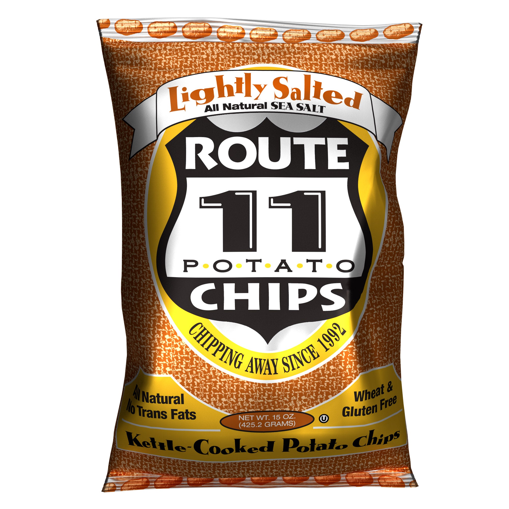 ROUTE 11 KETTLE CHIP LIGHTLY SALTED 15 OZ (0.9375 LBS) - Image 1