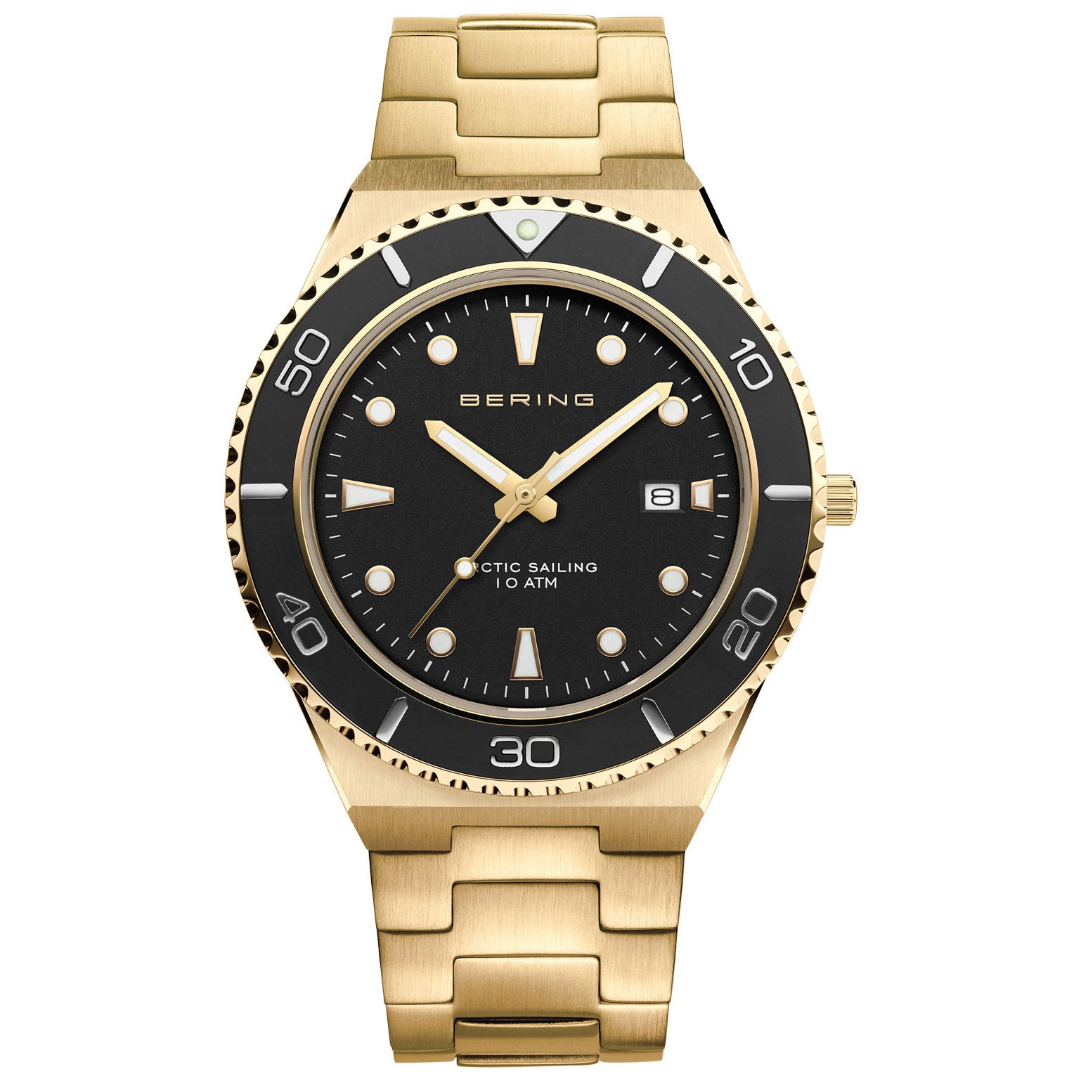 BERING ARCTIC SAILING GOLD TONE STAINLESS MENS WATCH