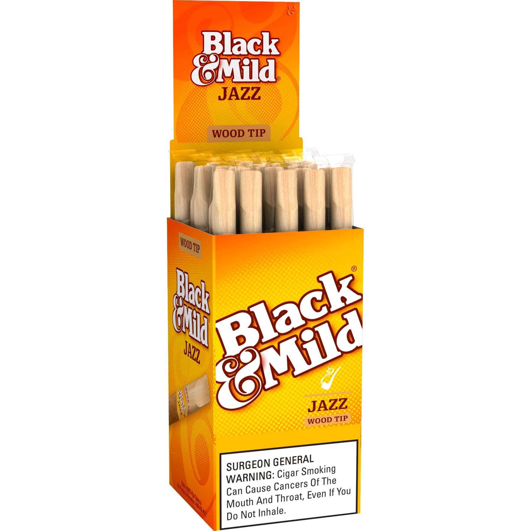 BLACK & MILD JAZZ WD TIP UPRGHT SNGLS 25 CT