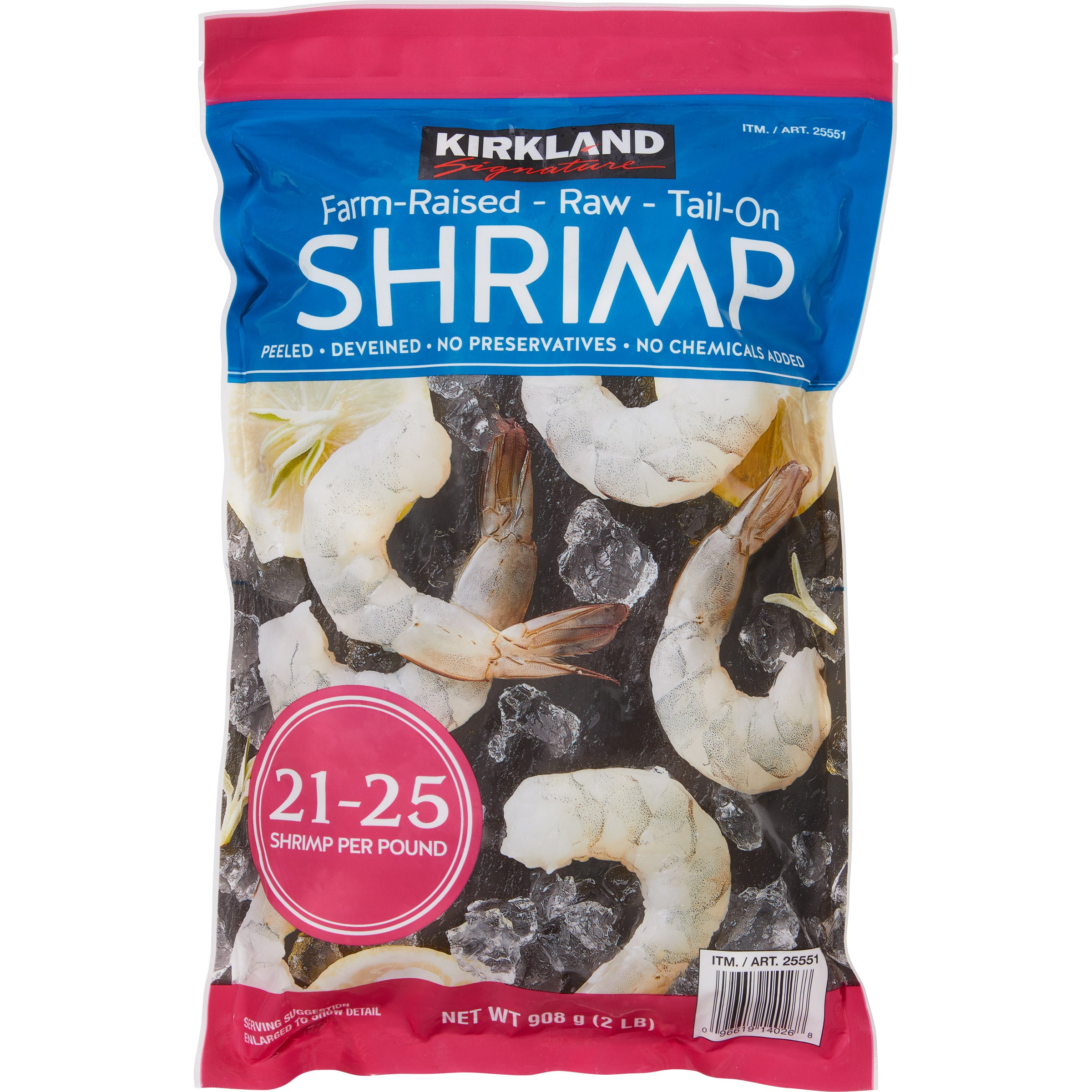 KIRKLAND SIGNATURE 21/25 CT RAW SHRIMP FARM RAISED 2 LBS - Image 1