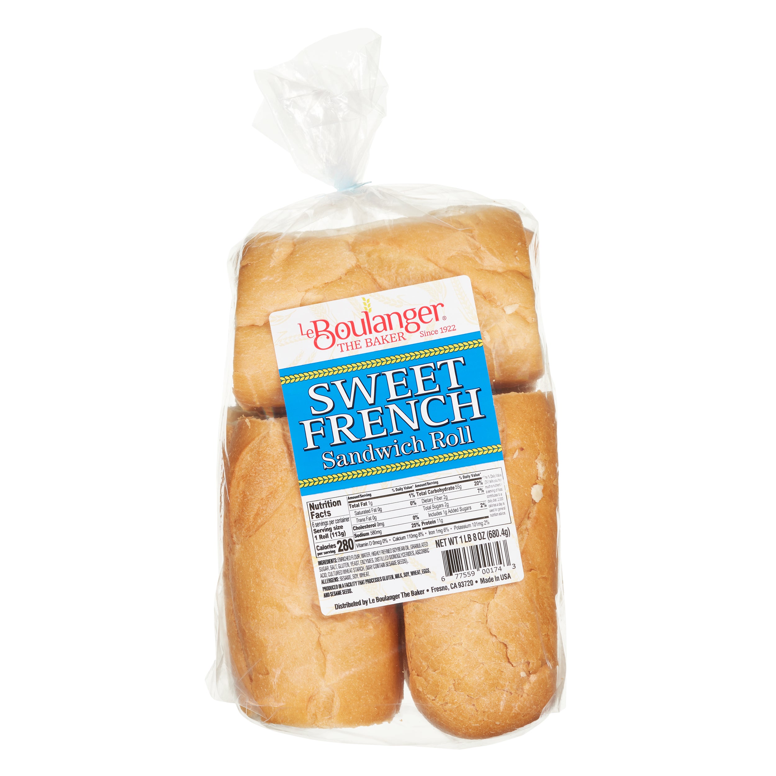 LE BOULANGER SWEET SANDWICH ROLL 6CT / 8 OZ - Image 1