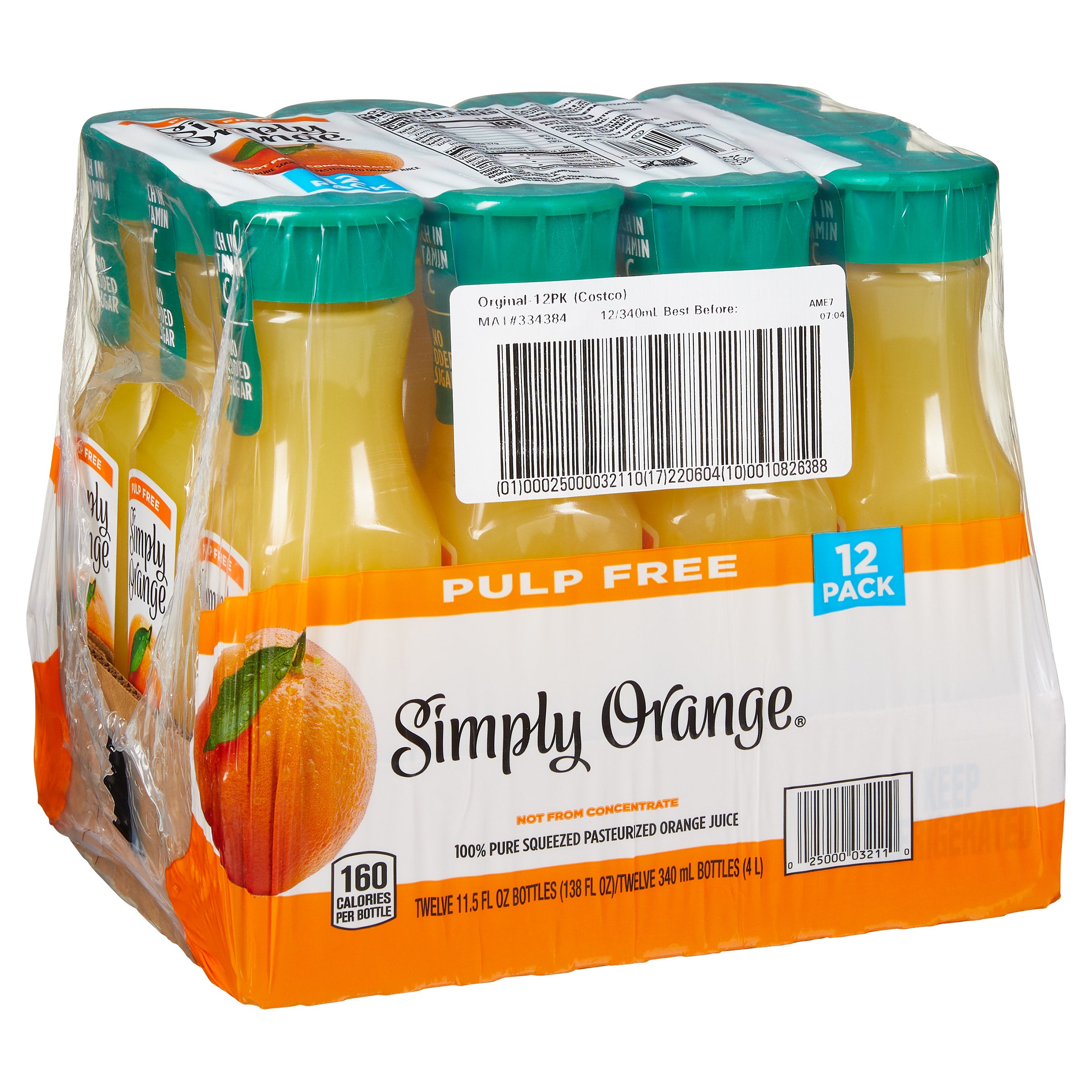 SIMPLY PULP FREE ORANGE JUICE 12/11.5 FL OZ - Image 1