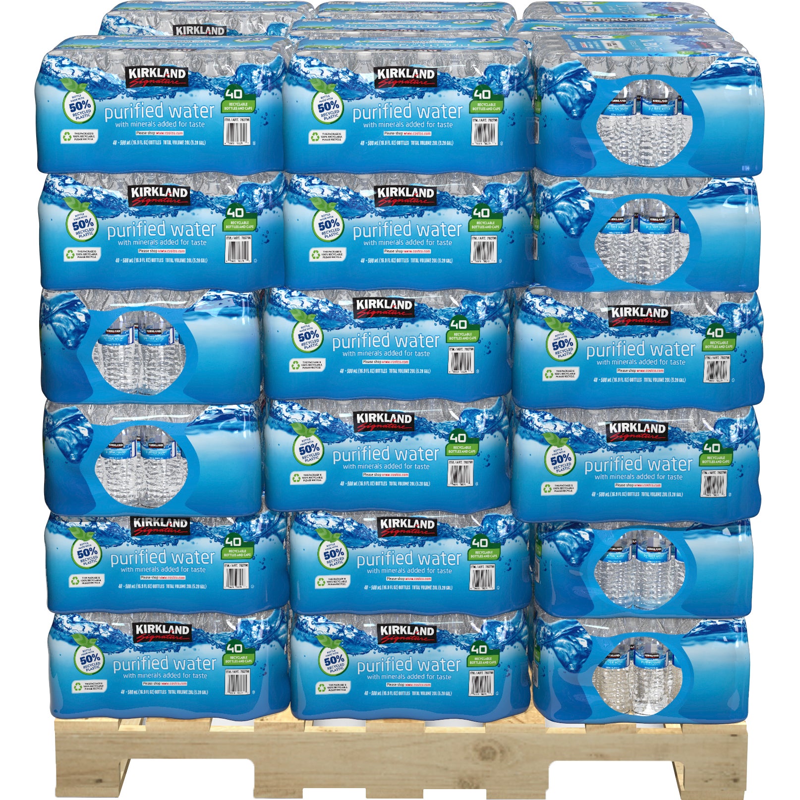 KIRKLAND SIGNATURE DRINKING WATER 40/16.9OZ BOTTLES - Image 1