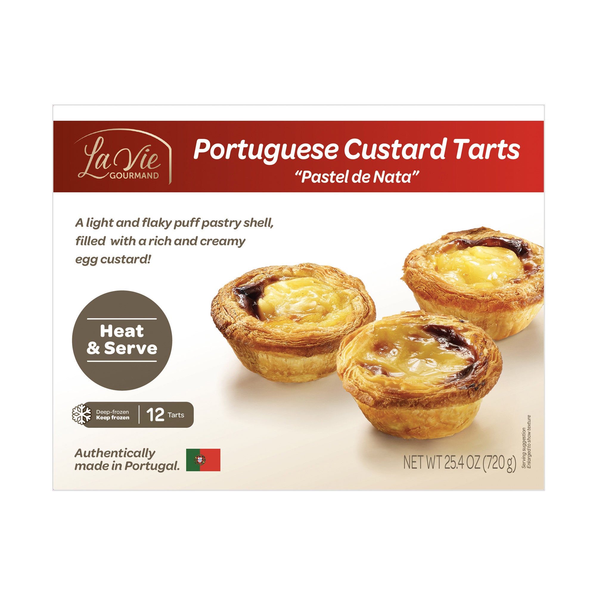 LA VIE GOURMAND CUSTARD TARTS 12 COUNT 25.4 OUNCES
