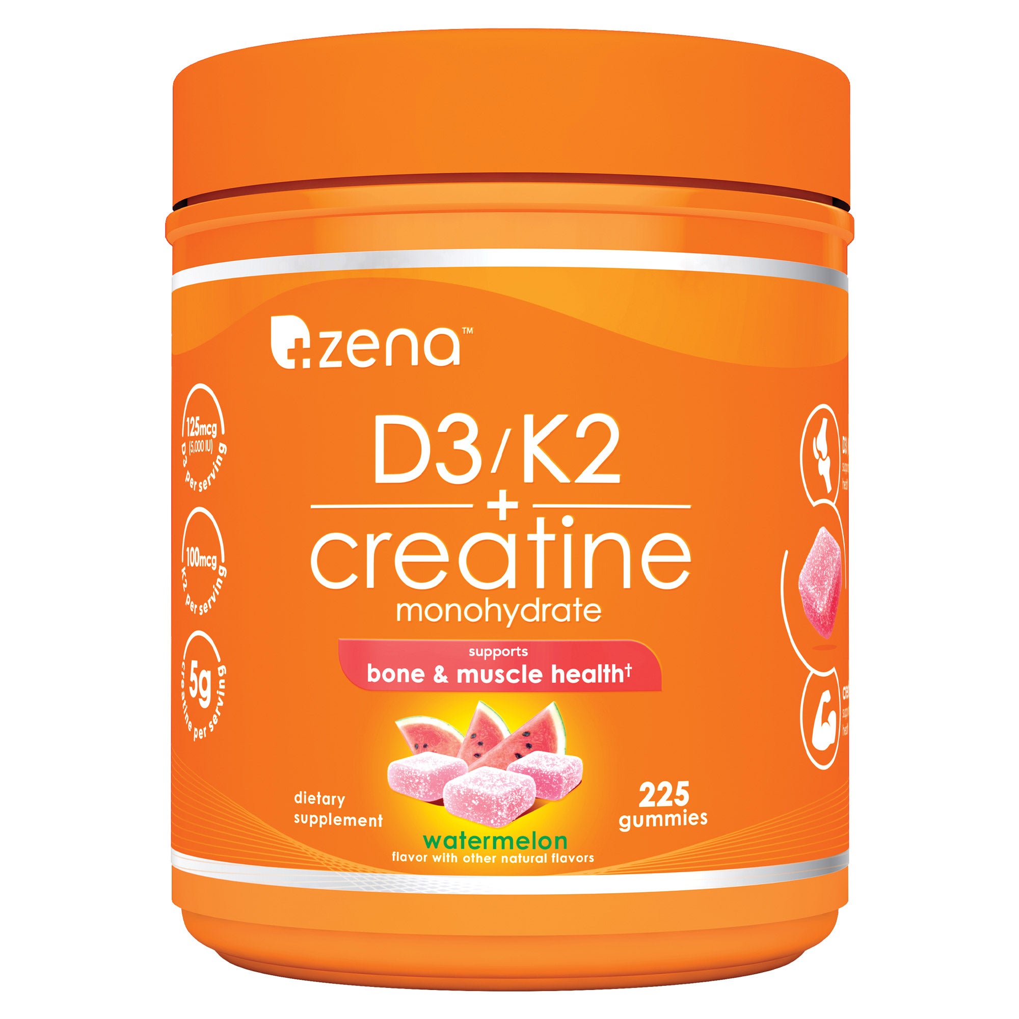 ZENA D3/K2+ CREATINE GUMMIES 225CT