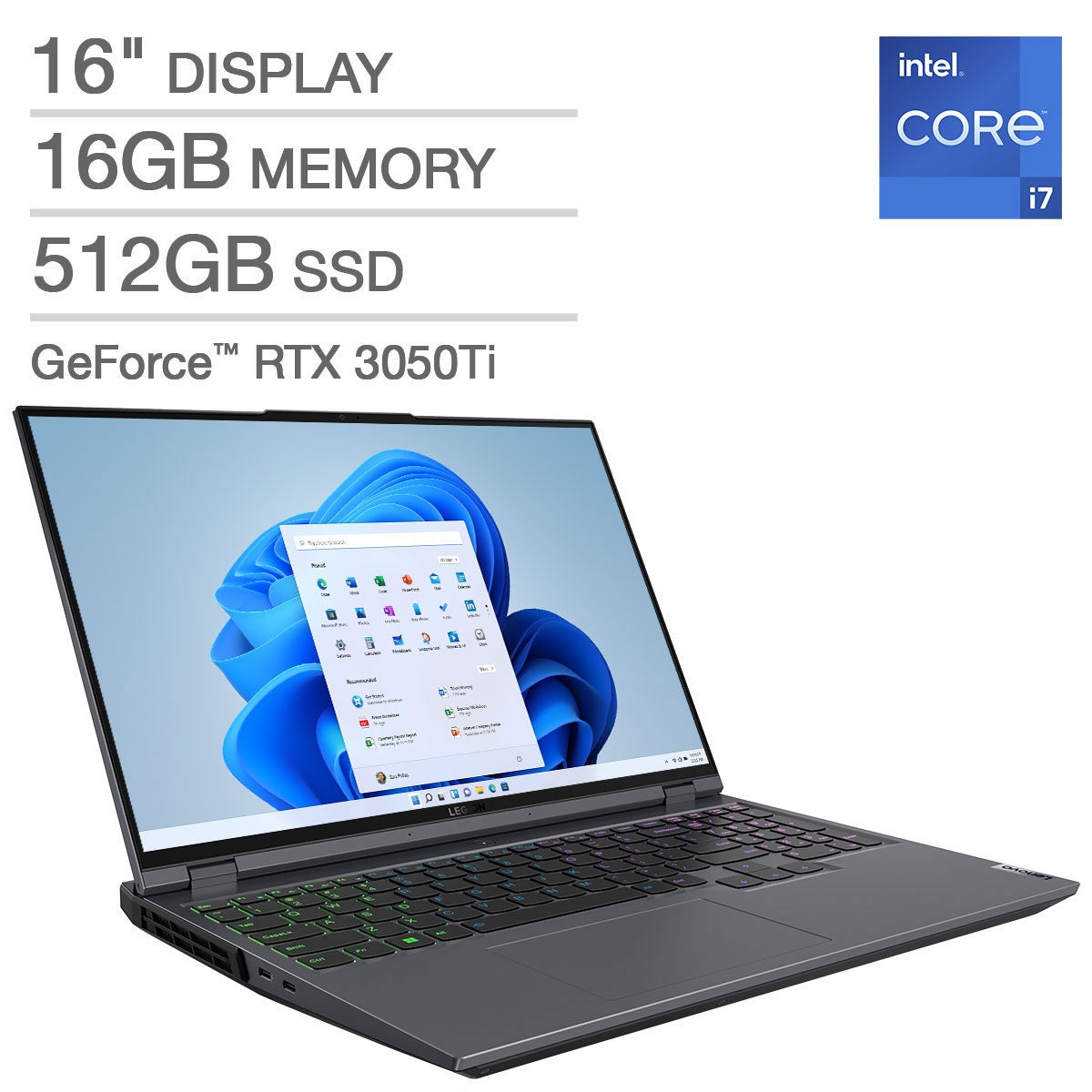 LENOVO LEGION 5 PRO 16¨ GAMING LAPTOP W/ 4GB GRAPHICS CARD ^