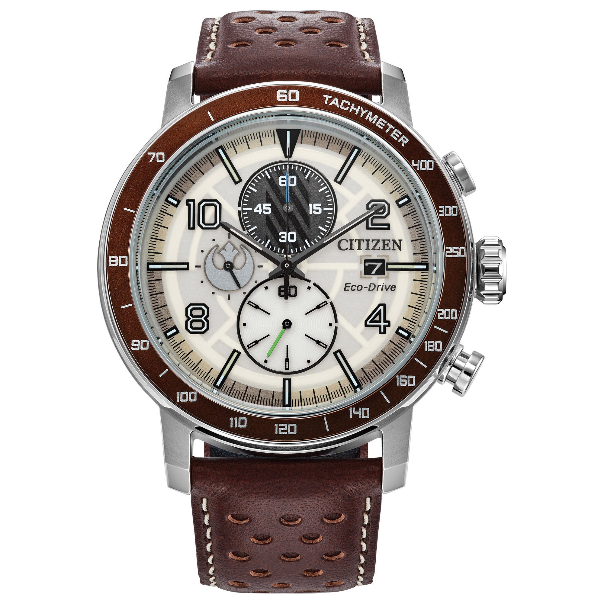 CITIZEN STAR WARS LUKE SKYWALKER LEATHER MENS WATCH - Image 1