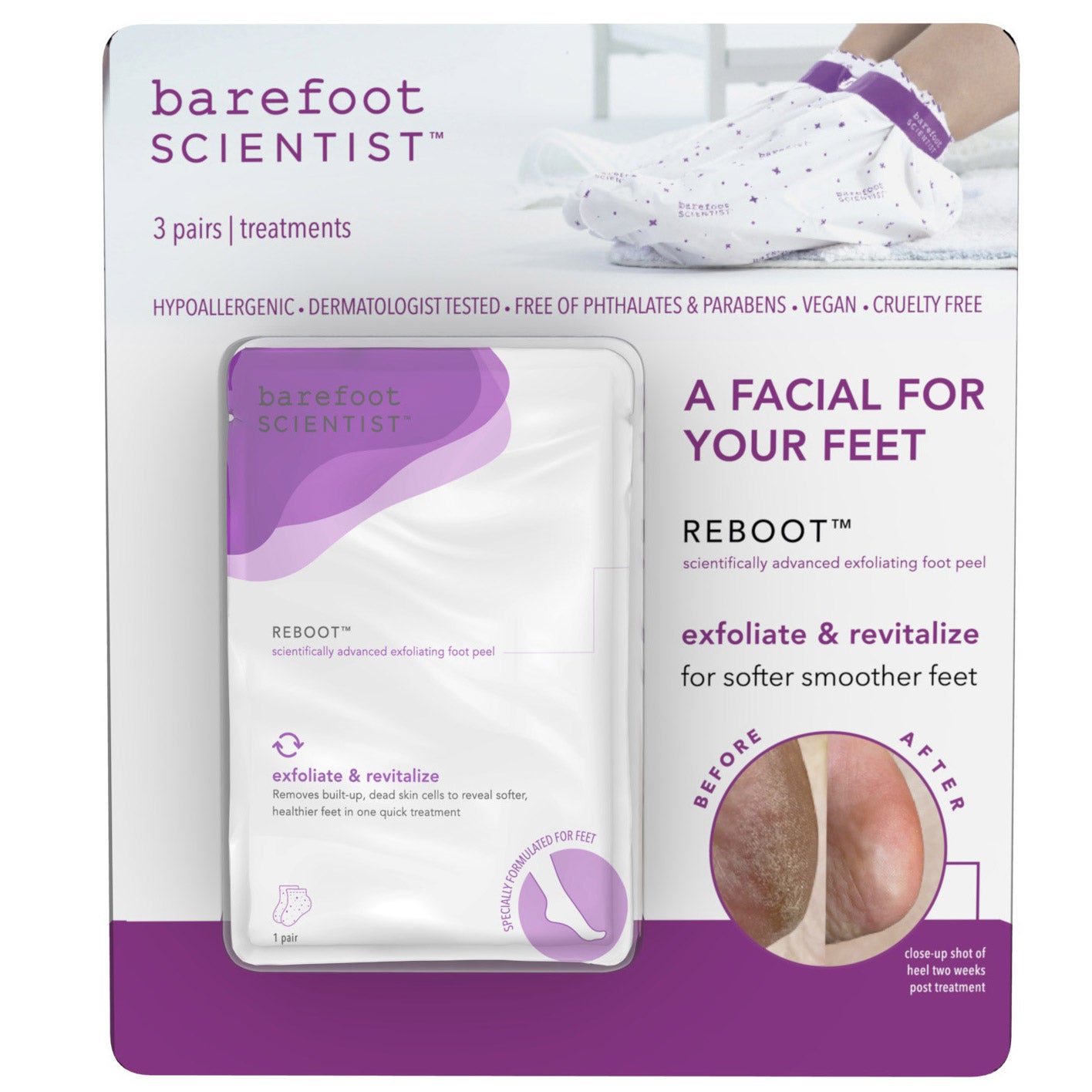 BAREFOOT SCIENTIST EXFOLIATING FOOT PEEL 3 PACK
