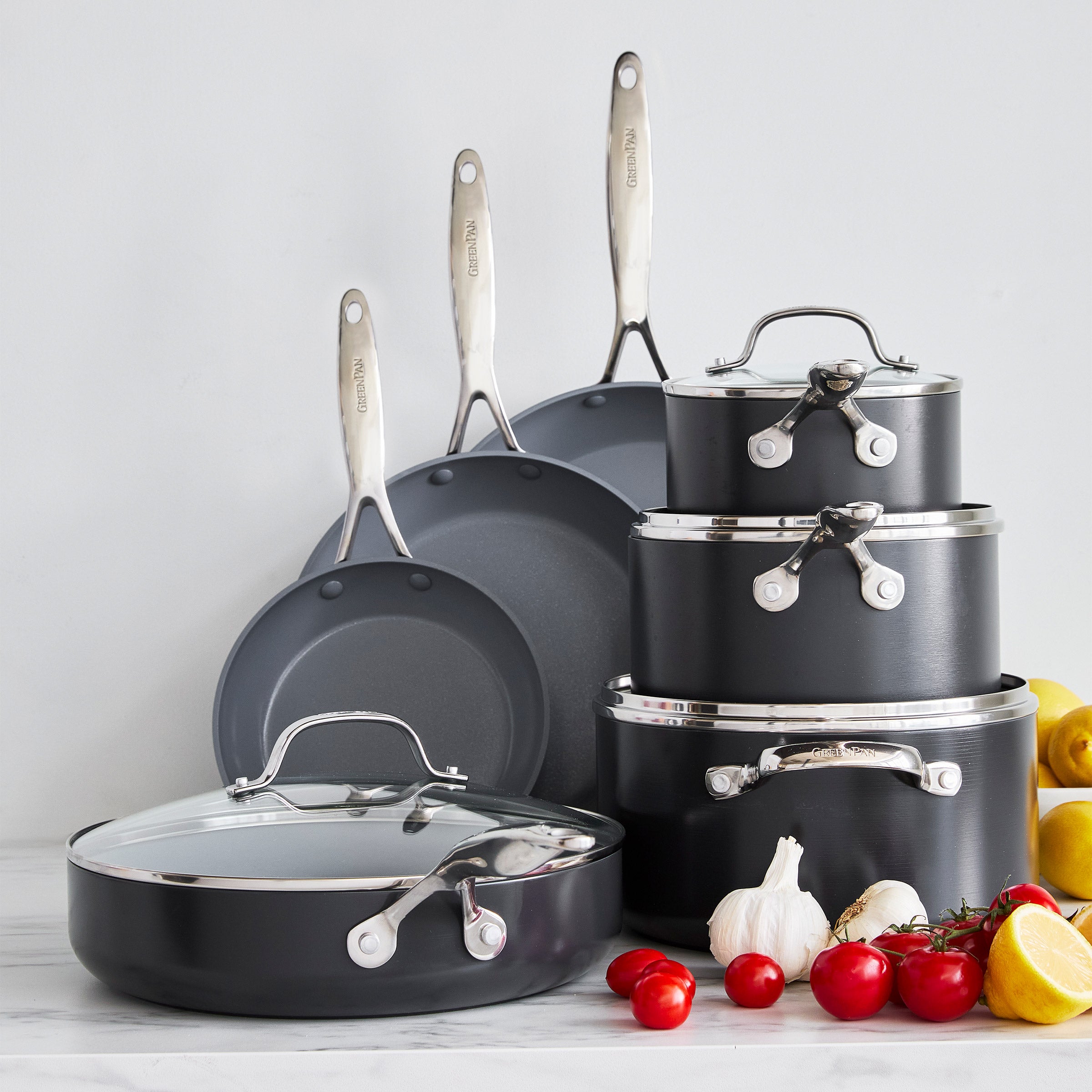 GREENPAN VALENCIA PRO CERAMIC 11-PIECE COOKWARE SET - Image 1