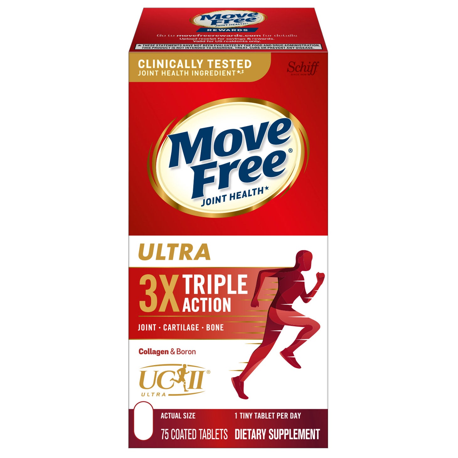 SCHIFF MOVE FREE ULTRA TRIPLE ACTION 75 TABLETS - Image 1