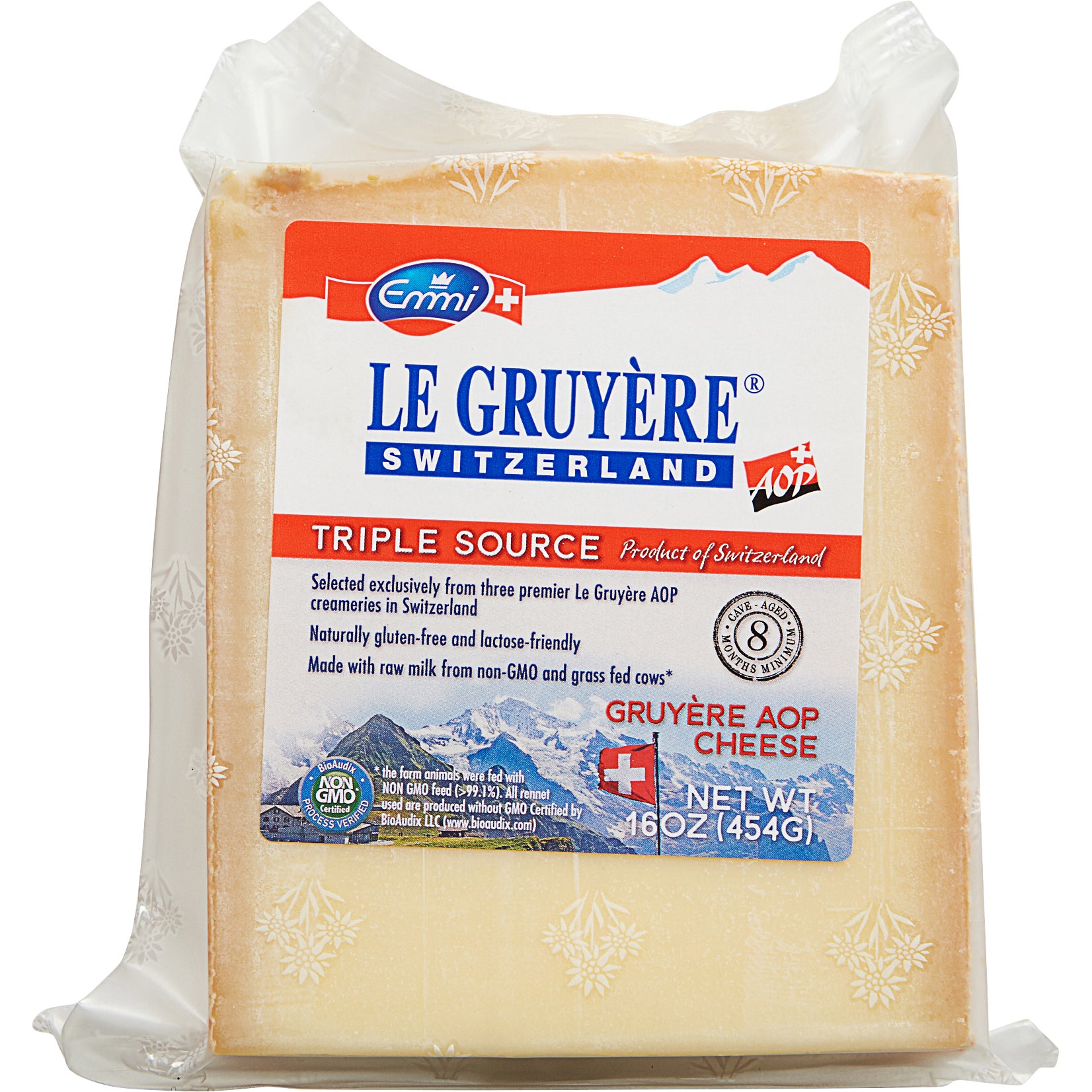 EMMI LE GRUYERE CHEESE 16 OUNCE PACKAGE