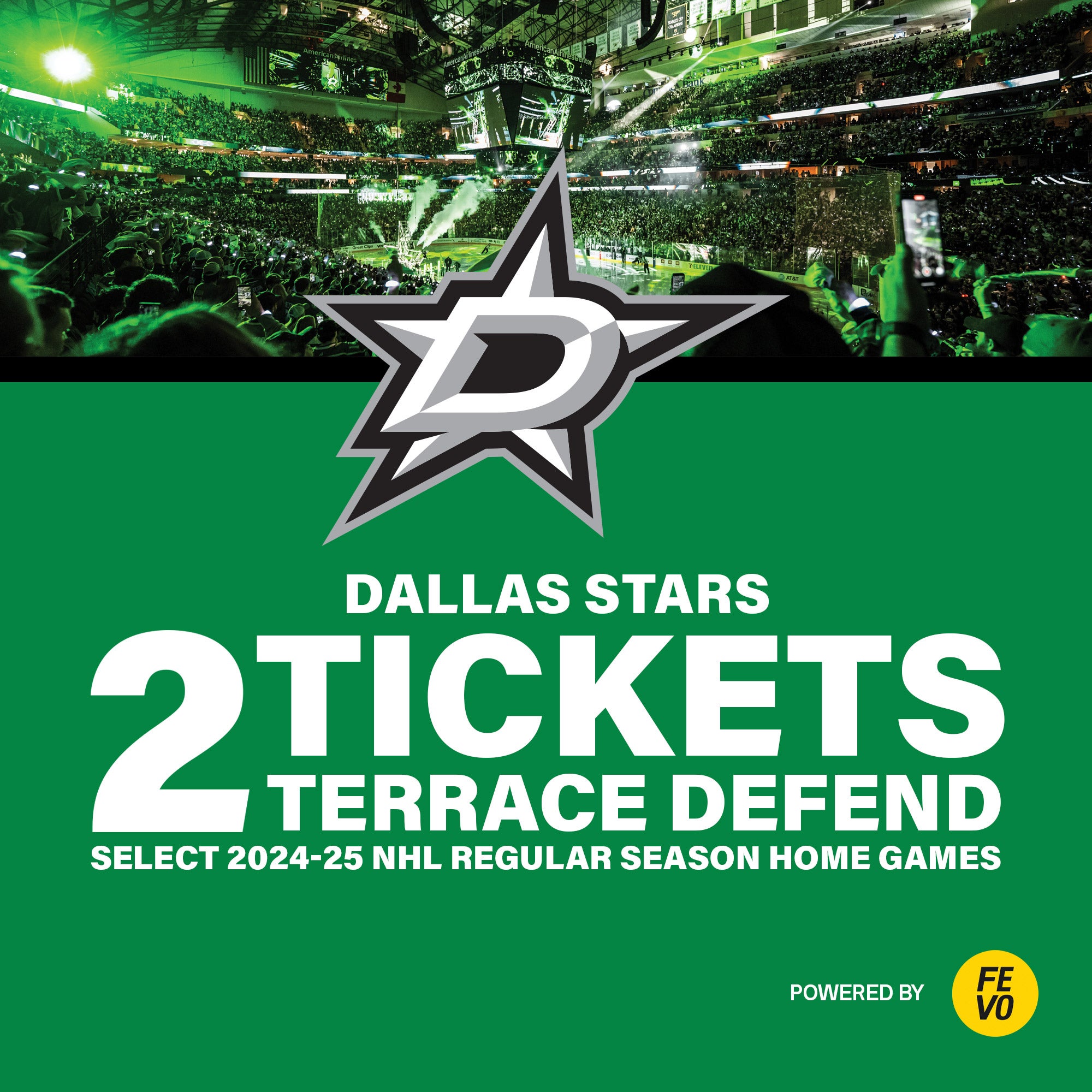 NHL - DALLAS STARS 2 TERRACE TICKETS ITEM IS NON-REFUNDABLE