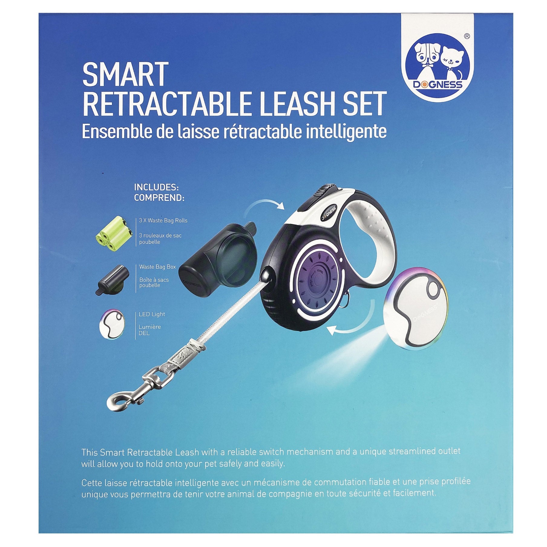 DOGNESS 4 PIECE RETRACTABLE LEASH SET - Image 1