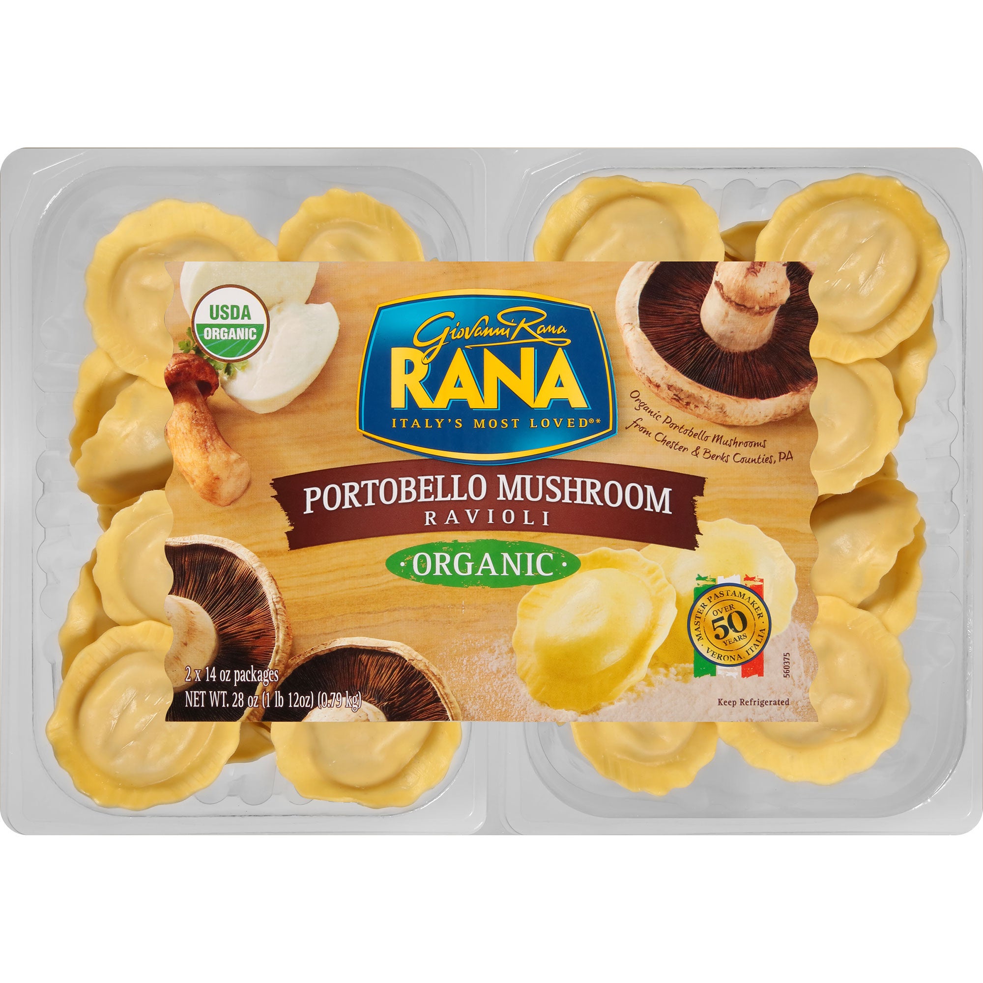 RANA ORGANIC PORTOBELLO MUSHROOM RAVIOLI 2/14 OZ
