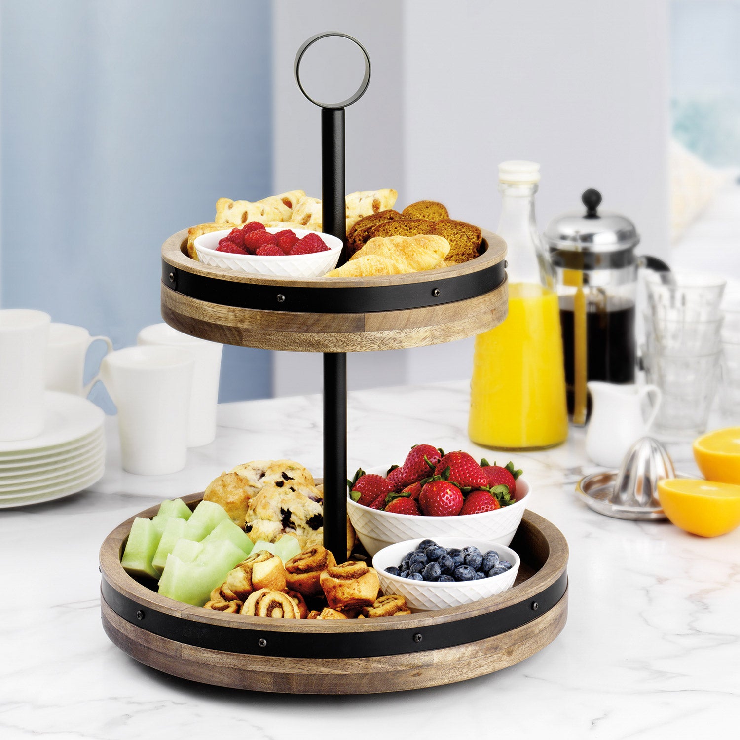 MIKASA 2-IN-1 TIERED LAZY SUSAN