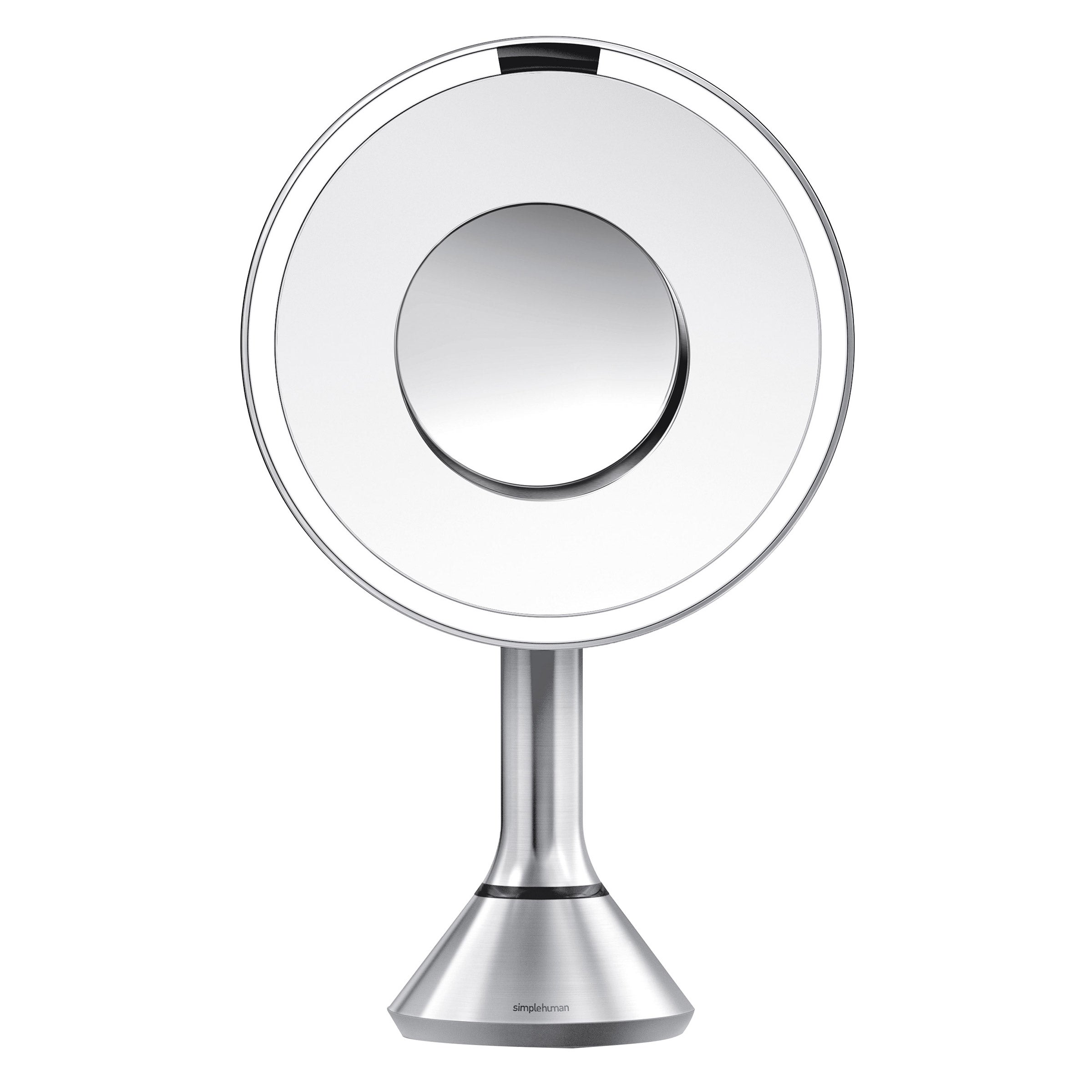 SIMPLEHUMAN SILVER 8¨ ROUND SENSOR MIRROR MAGNETIC 5X 10X MAG - Image 1