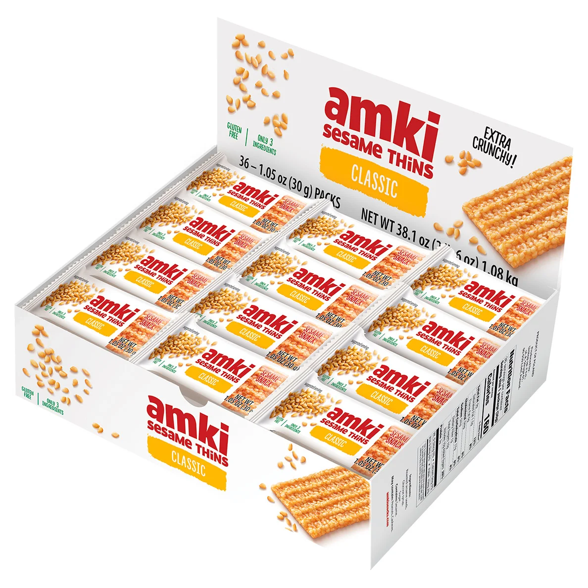 AMKI SESAME THINS 36 CT - Image 1