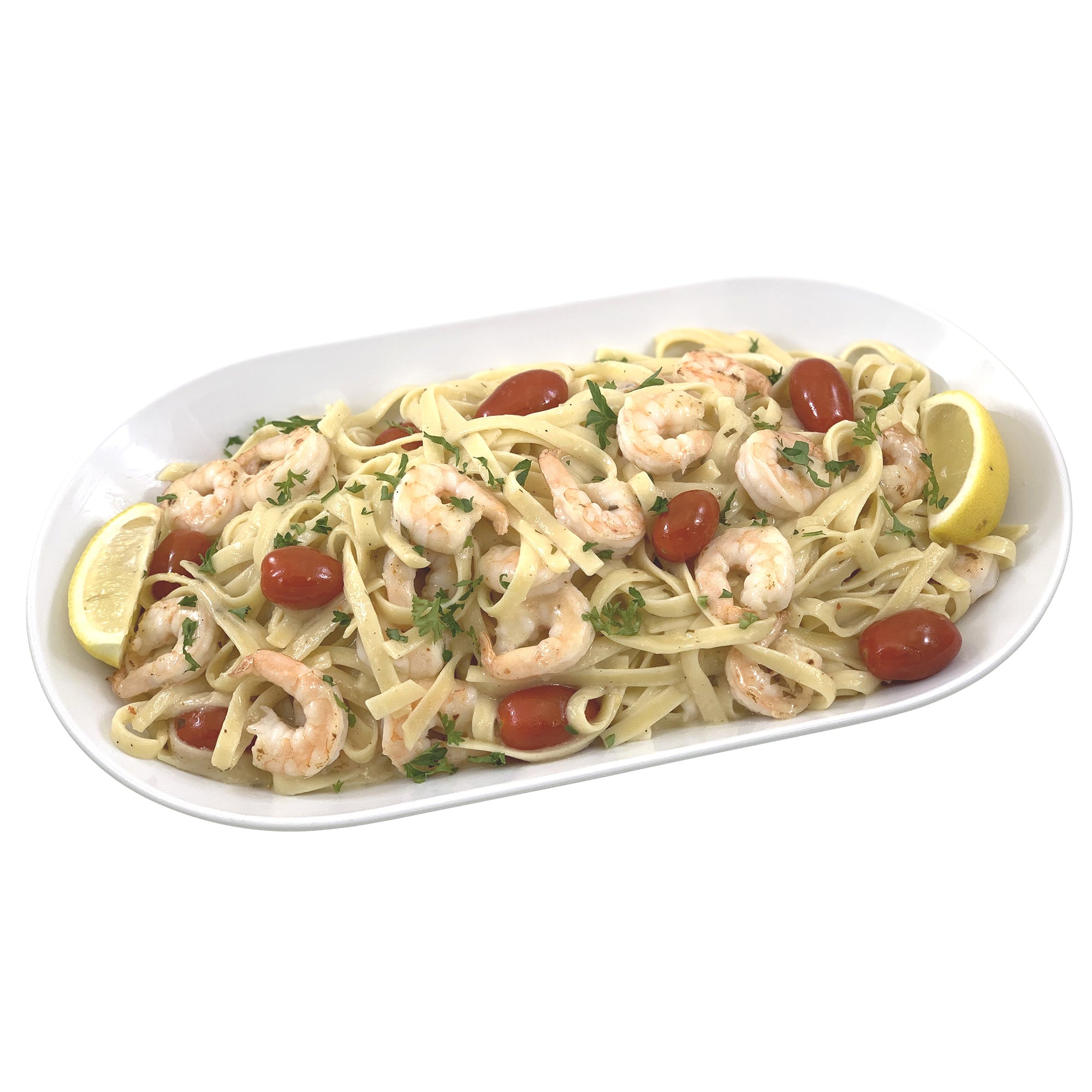 SHRIMP SCAMPI WITH FETTUCCINI PASTA PER LB