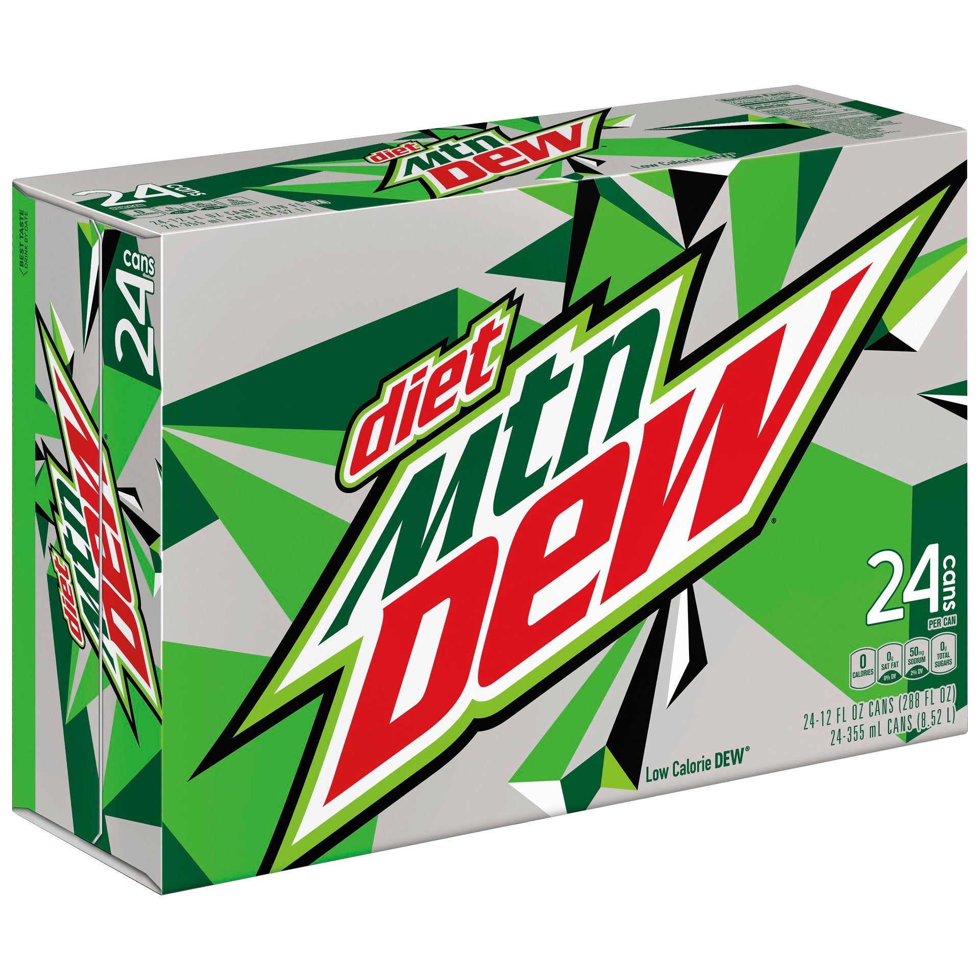 DIET MOUNTAIN DEW 24/12 OUNCE CANS