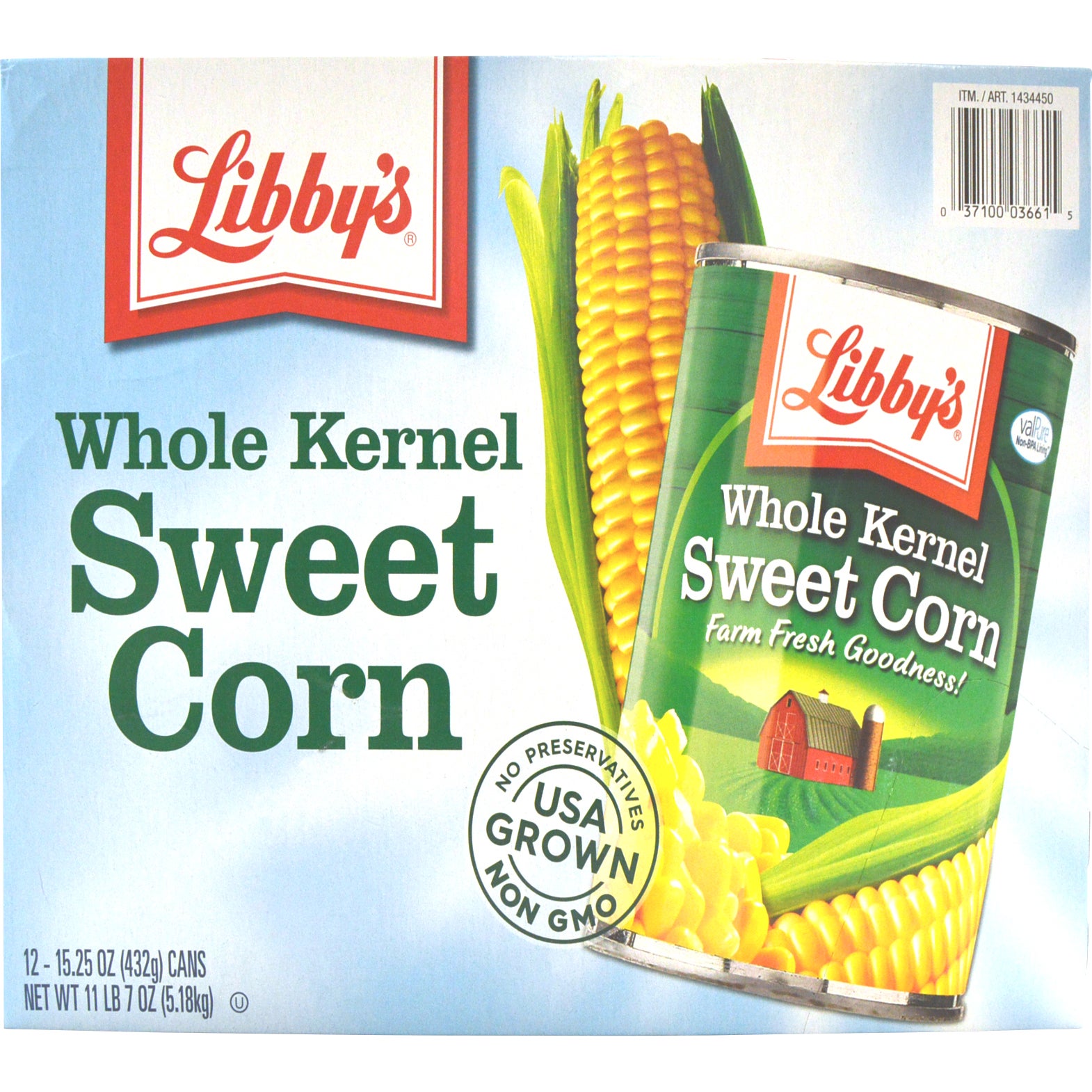 LIBBY'S WHOLE KERNEL CORN 12/15.25 OUNCE CANS - Image 1