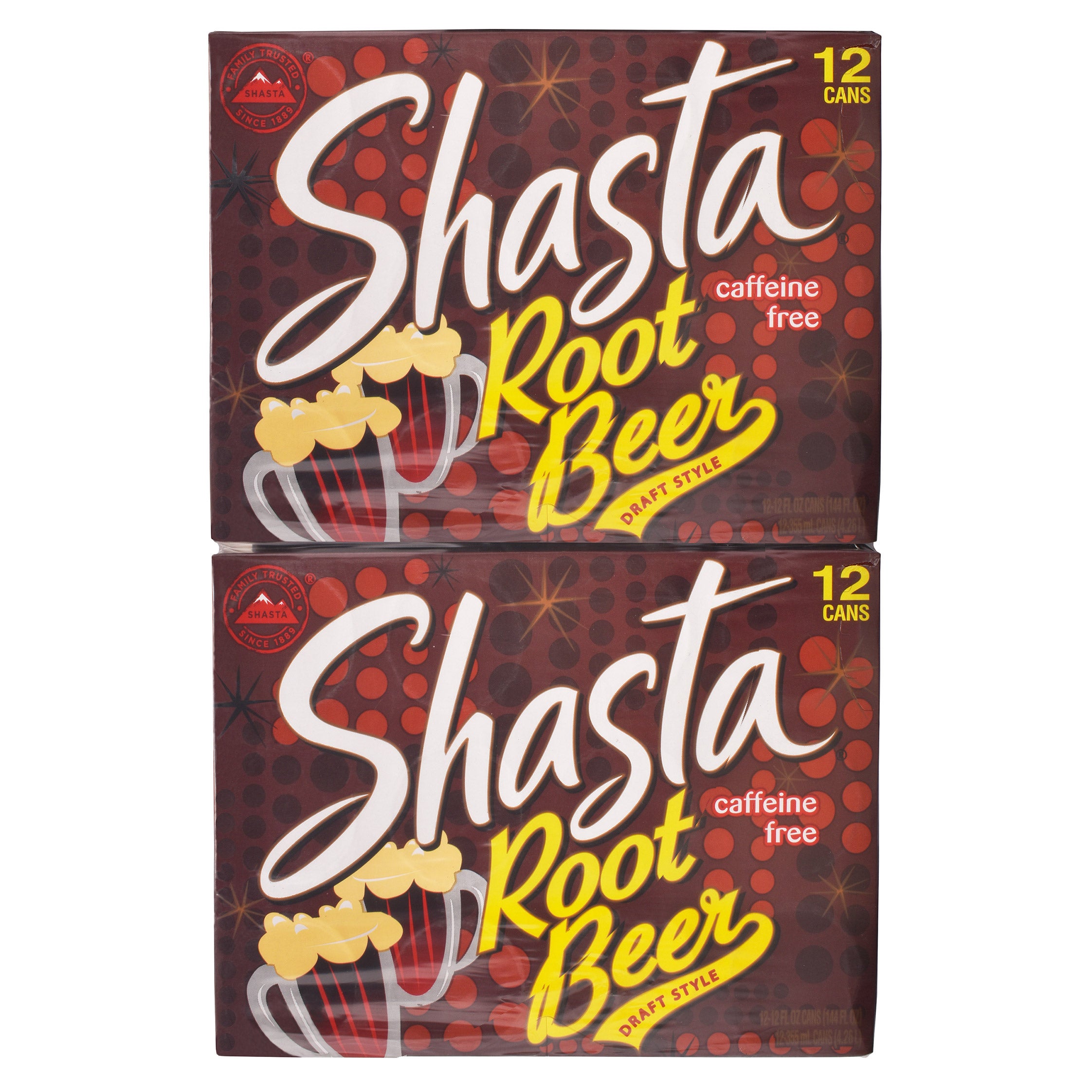 SHASTA ROOT BEER 24 CANS 12 OUNCES EACH