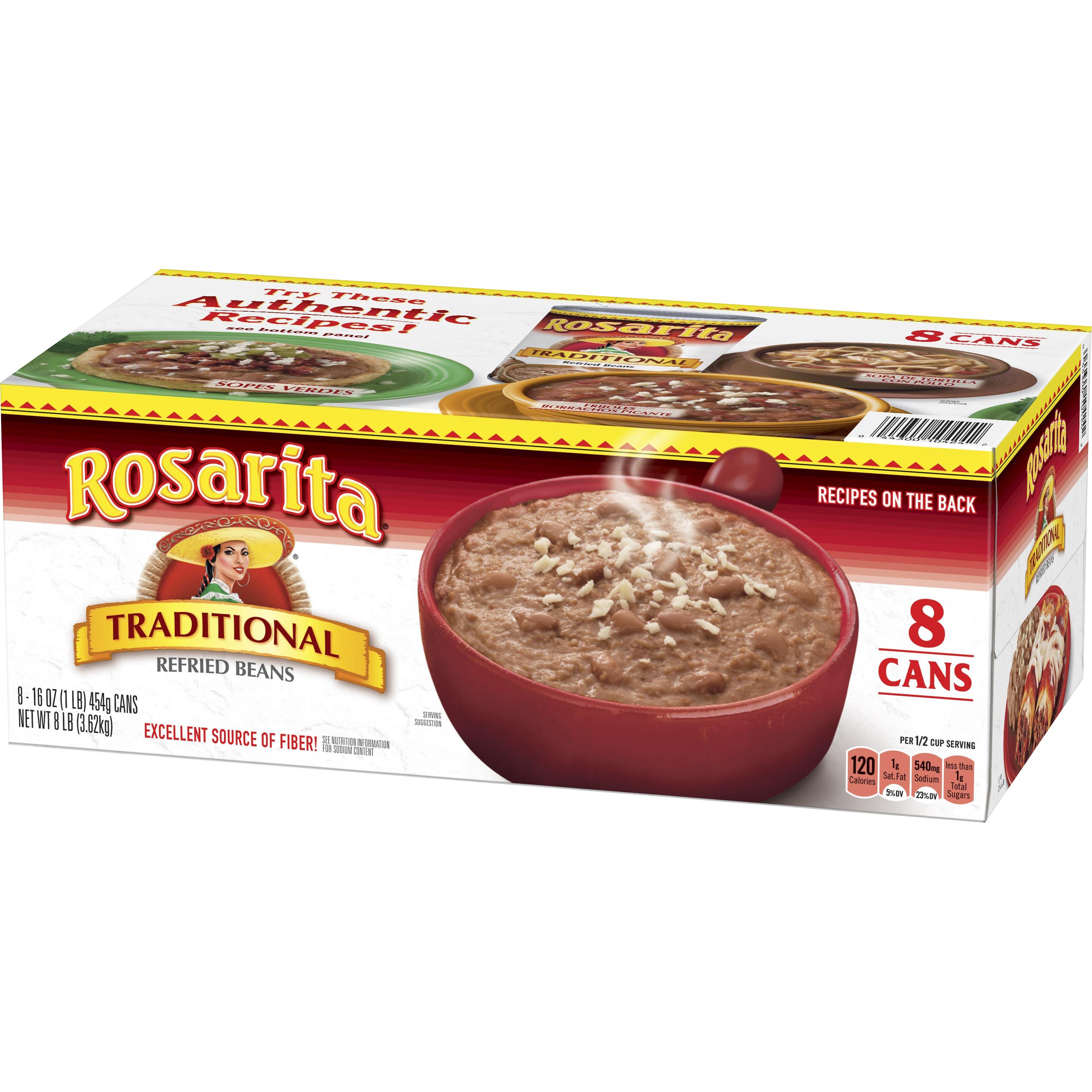 ROSARITA TRADITIONAL REFRIED B 8/16 OZ - Image 1