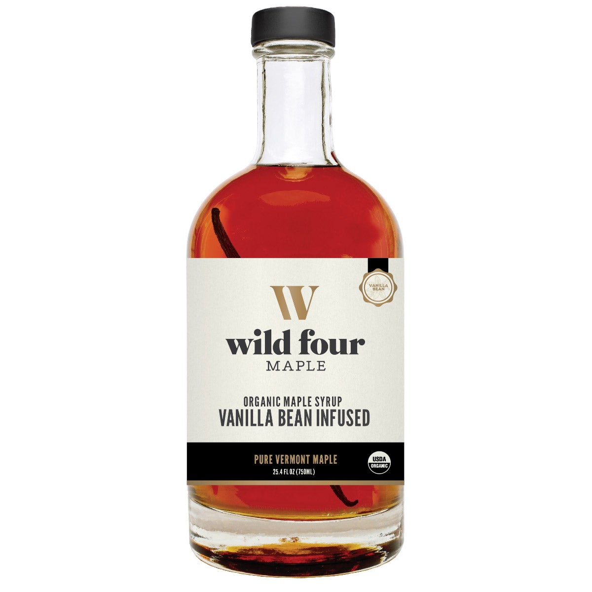 WILD FOUR ORGANIC VANILLA MAPLE SYRUP 25.4 OZ