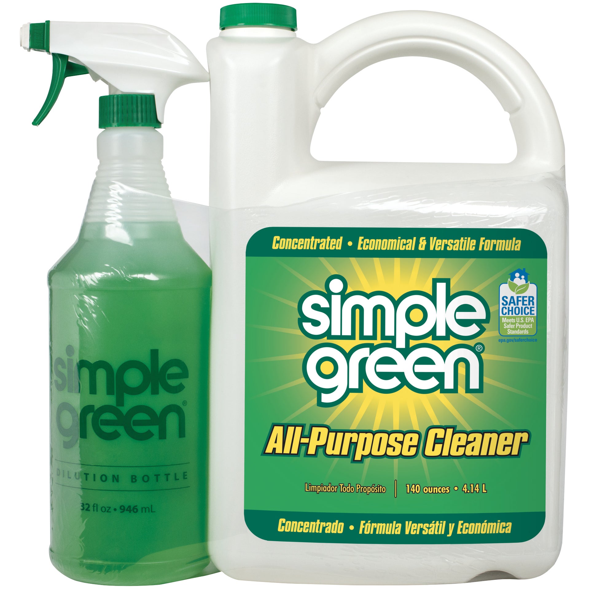 SIMPLE GREEN ALL PURPOSE CLEANER 32 OZ + 140 OZ REFILL - Image 1