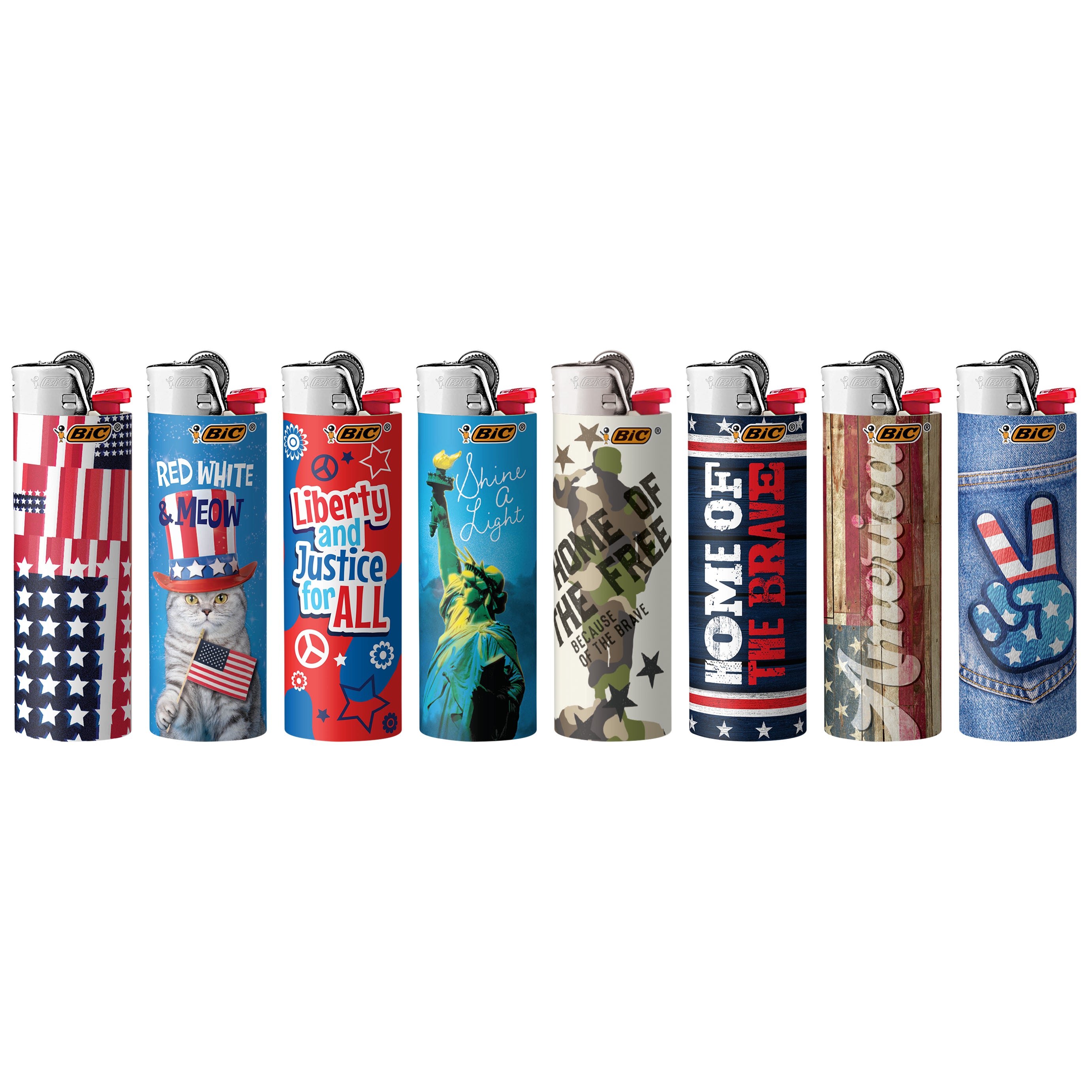 BIC LIGHTERS AMERICANA 50 CT TRAY