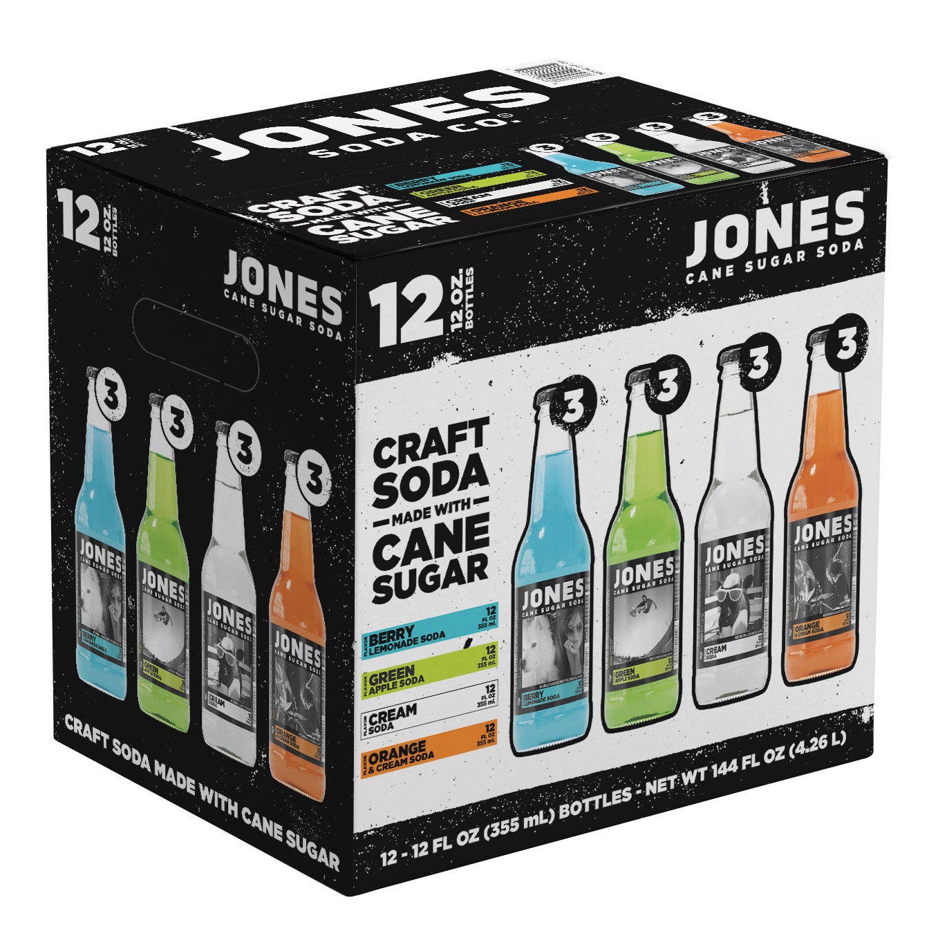 JONES SODA VARIETY PACK 12/355 ML