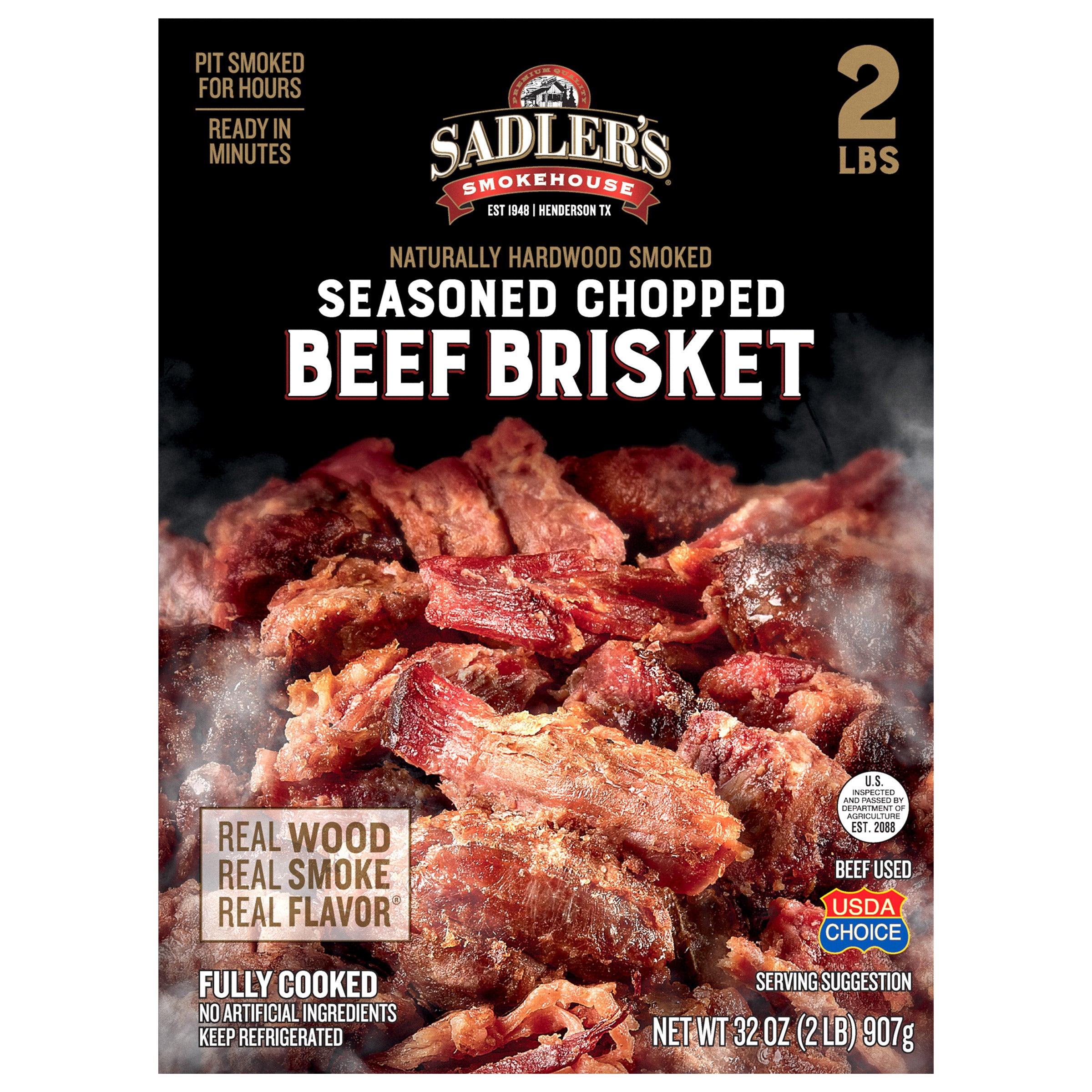 SADLER'S SMOKEHOUSE CHOPPED BEEF BRISKET 2 LB - Image 1