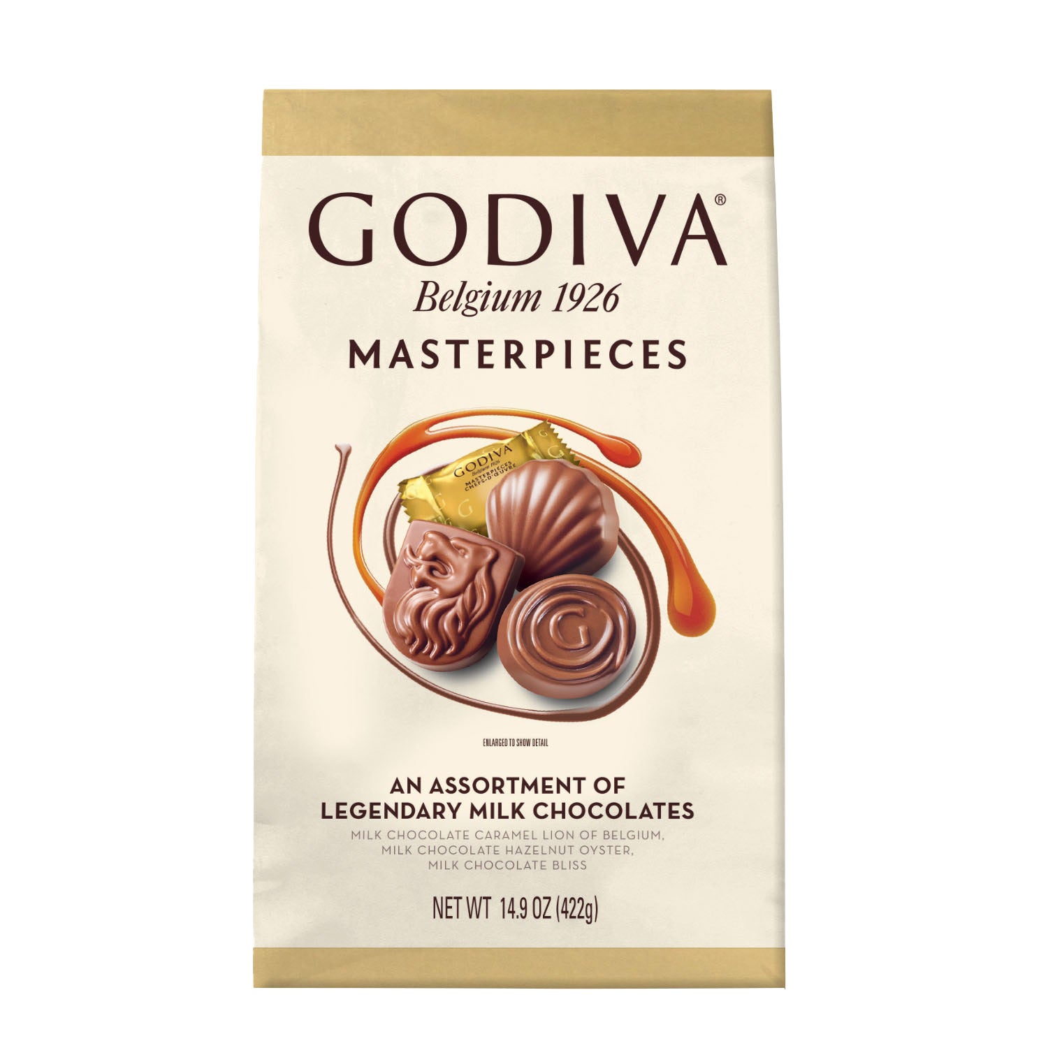 GODIVA MASTERPIECES MILK CHOCOLATE VARIETY 14.9 OZ (0.931 LBS)