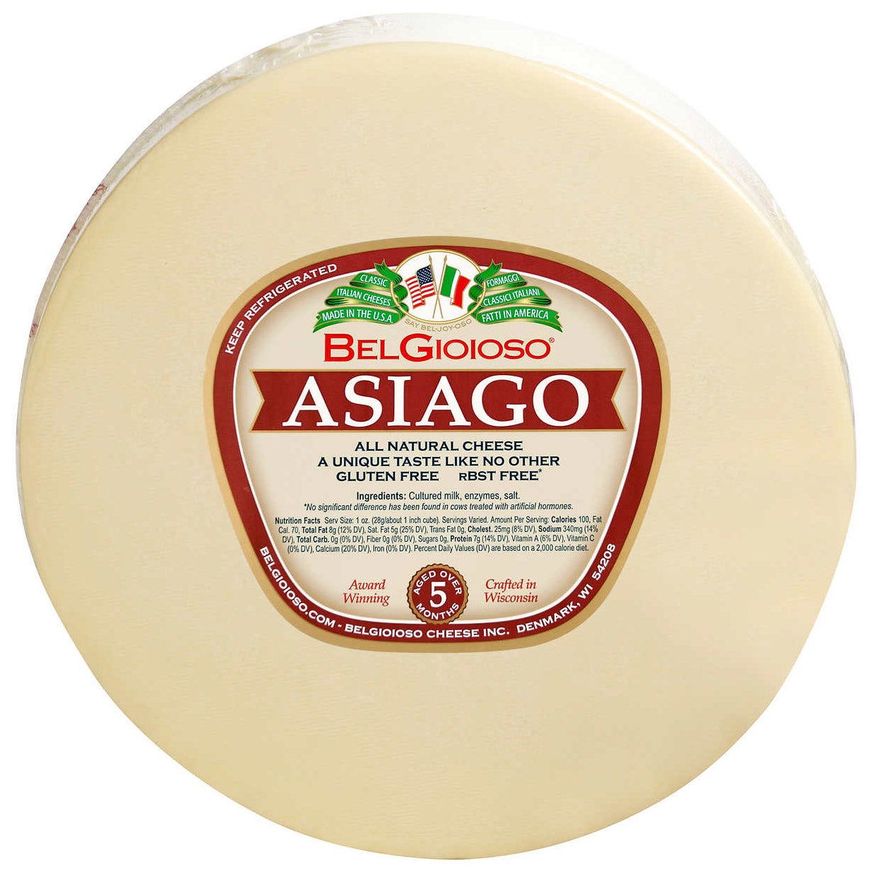 BELGIOIOSO ASIAGO FULL WHEEL PER POUND
