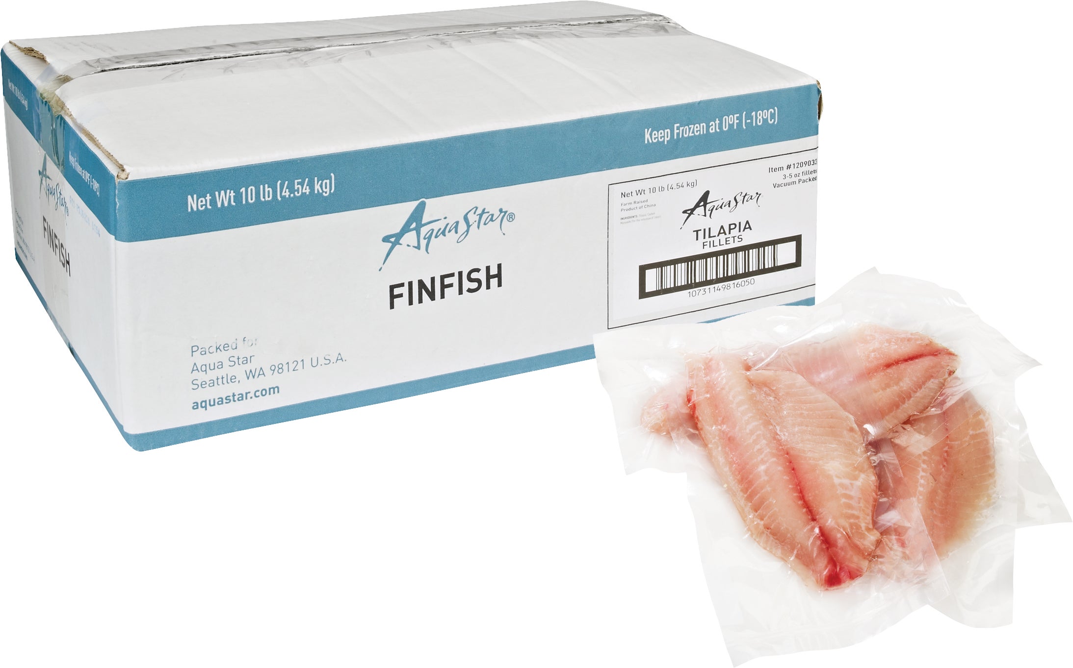 AQUA STAR TILAPIA FILLETS 5-7 OZ (10 LBS) - Image 1