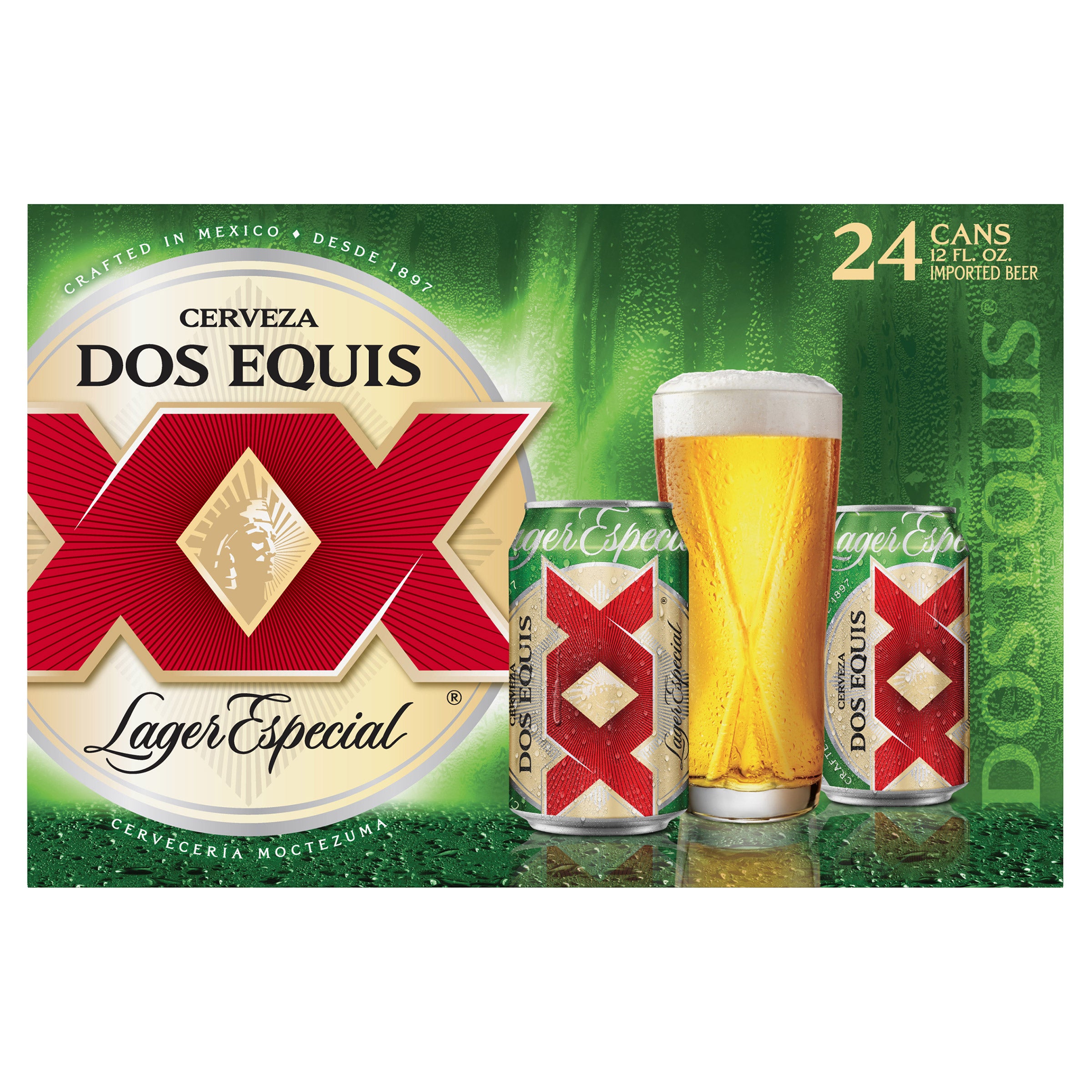 DOS EQUIS MEXICAN LAGER 24/12 OZ BOTTLES