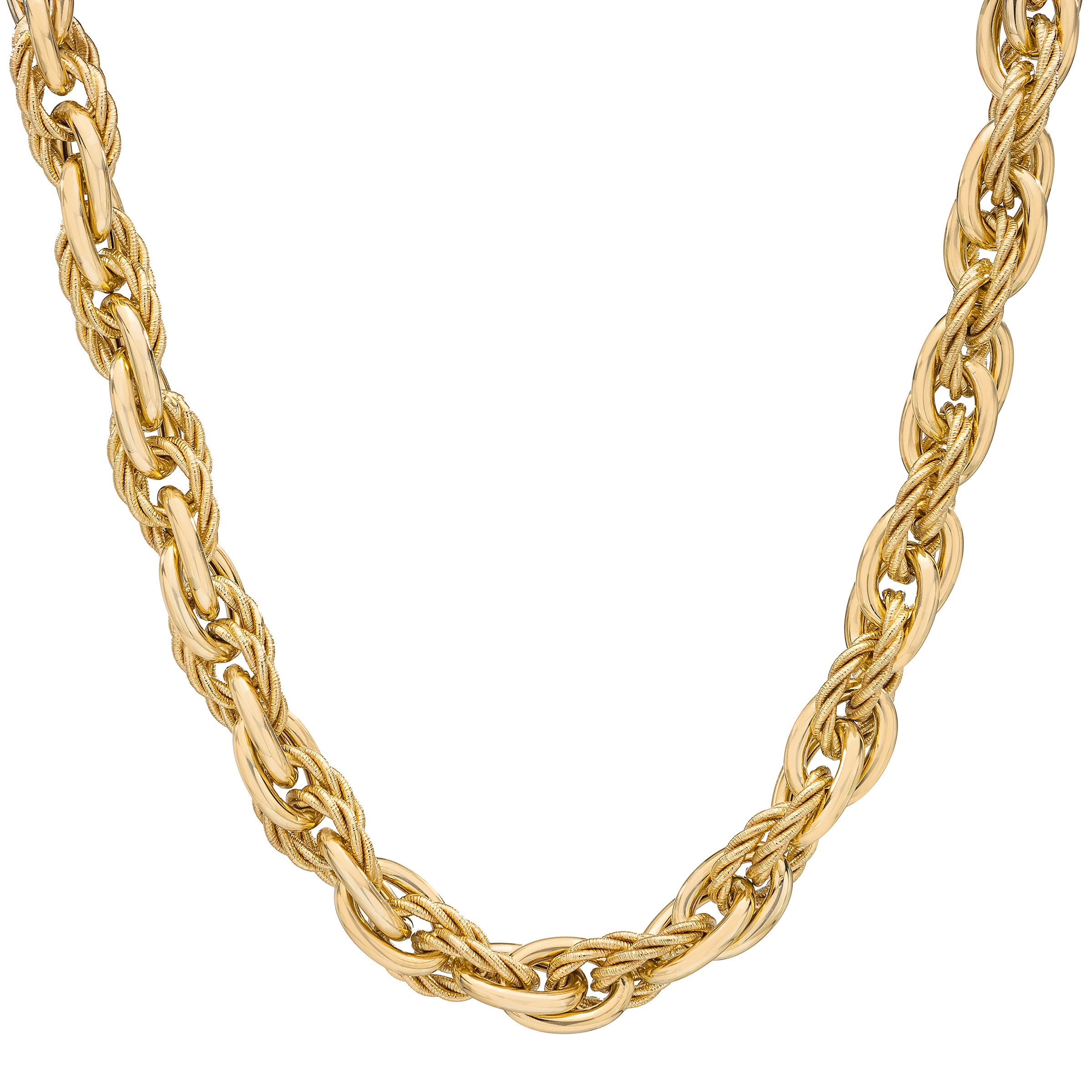 14KT YELLOW GOLD 18¨ OVAL LINK NECKLACE MADE IN ITALY - Image 1