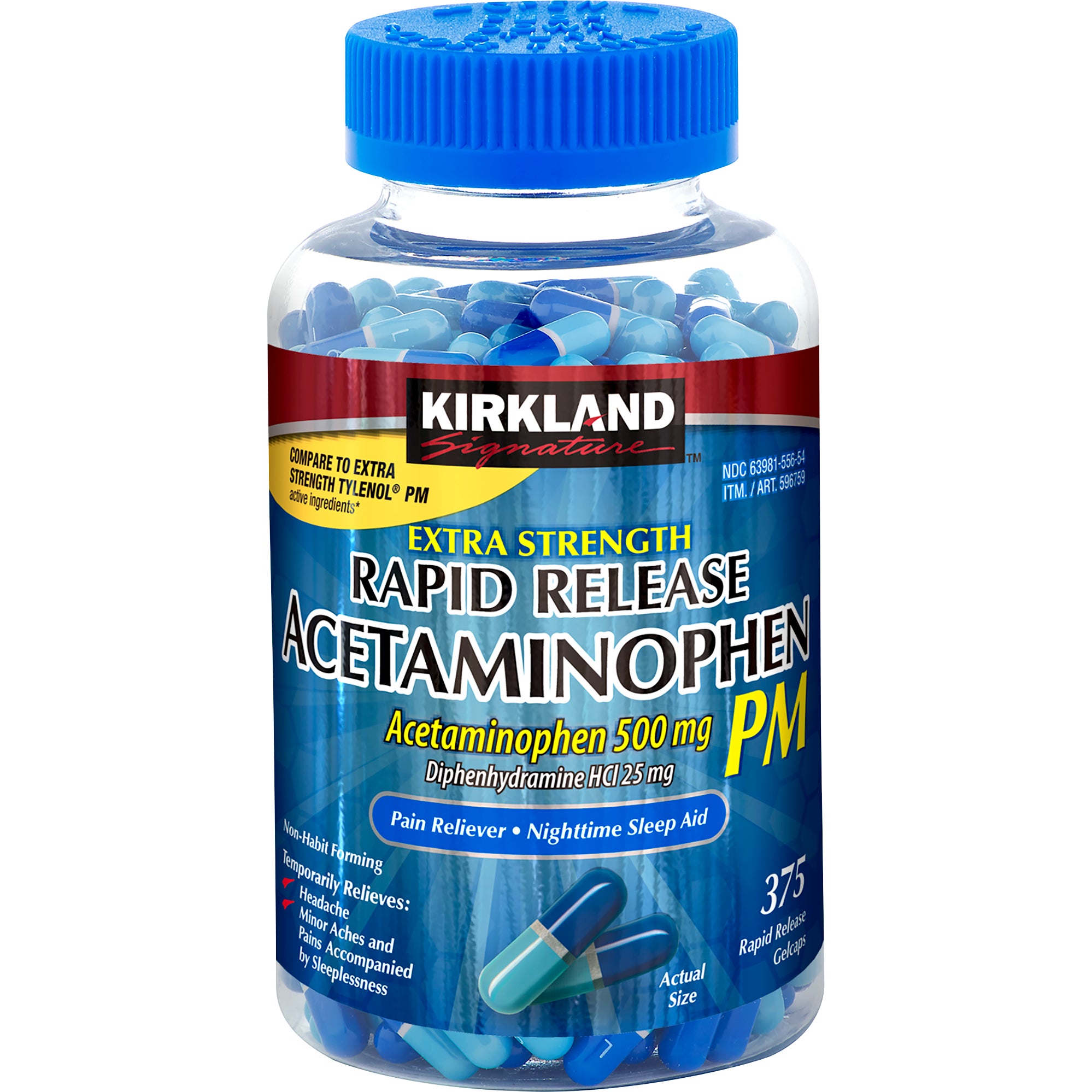 KIRKLAND SIGNATURE ACETAMINOPHEN 500MG PM 375 COUNT - Image 1