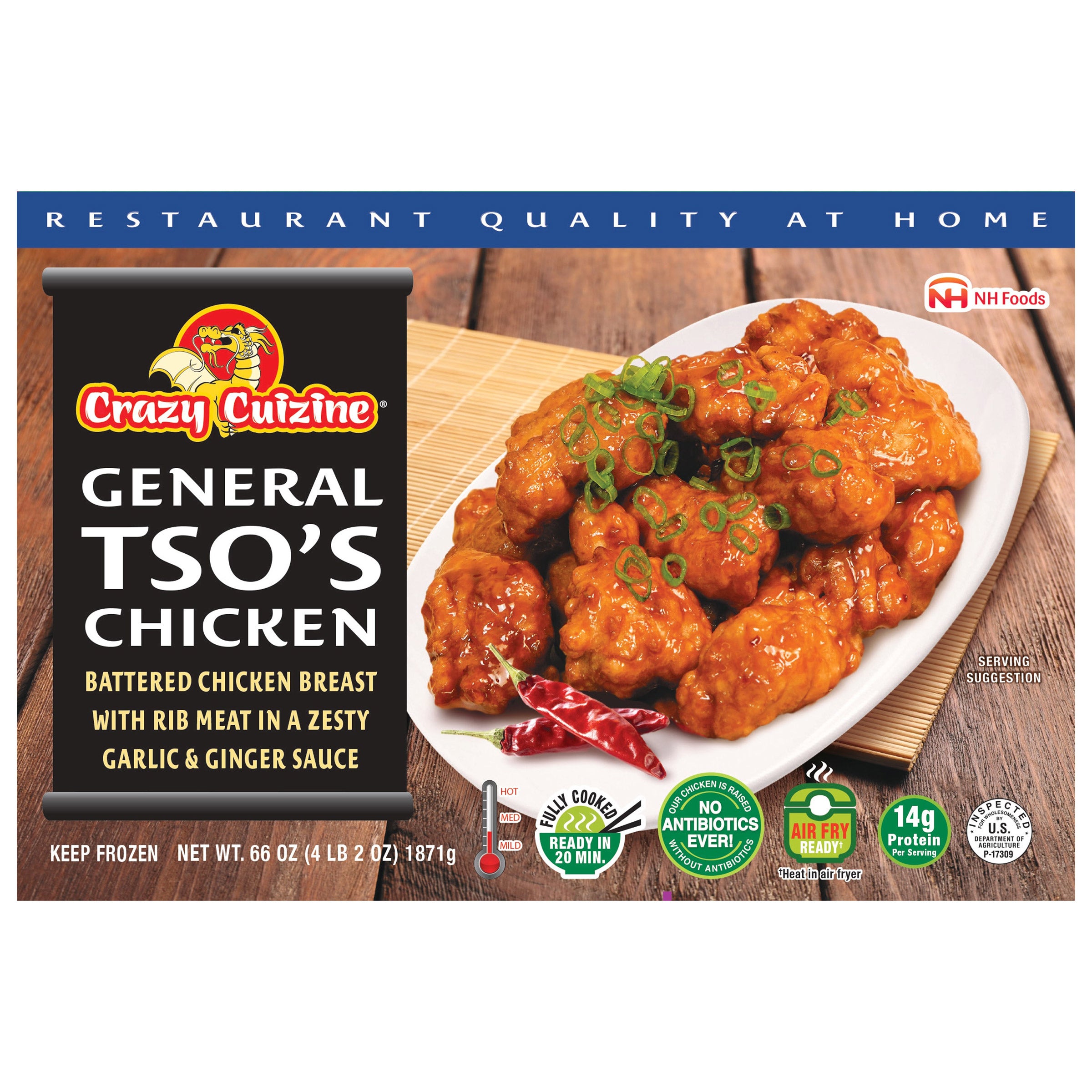 CRAZY CUIZINE NAE GENERAL TSO CHICKEN 66 OZ - Image 1