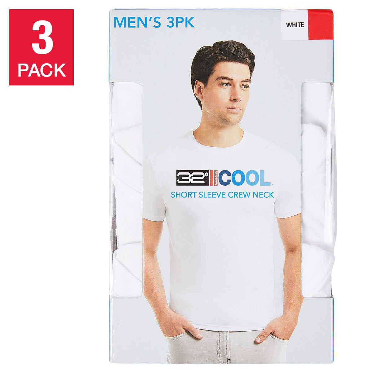 32 DEGREES + MEN'S COOL TEE 3 PACK