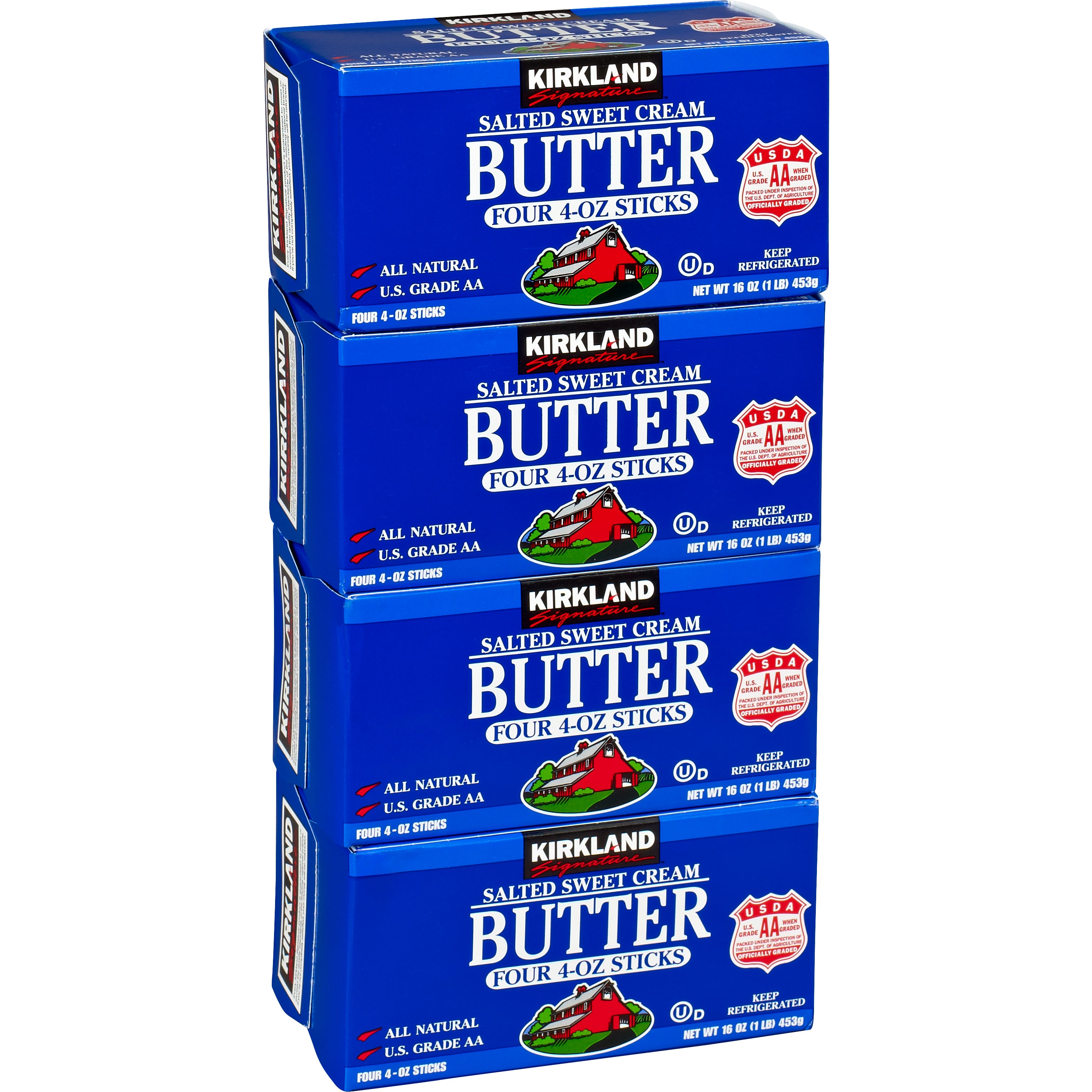 KIRKLAND SIGNATURE SALTED BUTTER 4/1 LB - Image 1